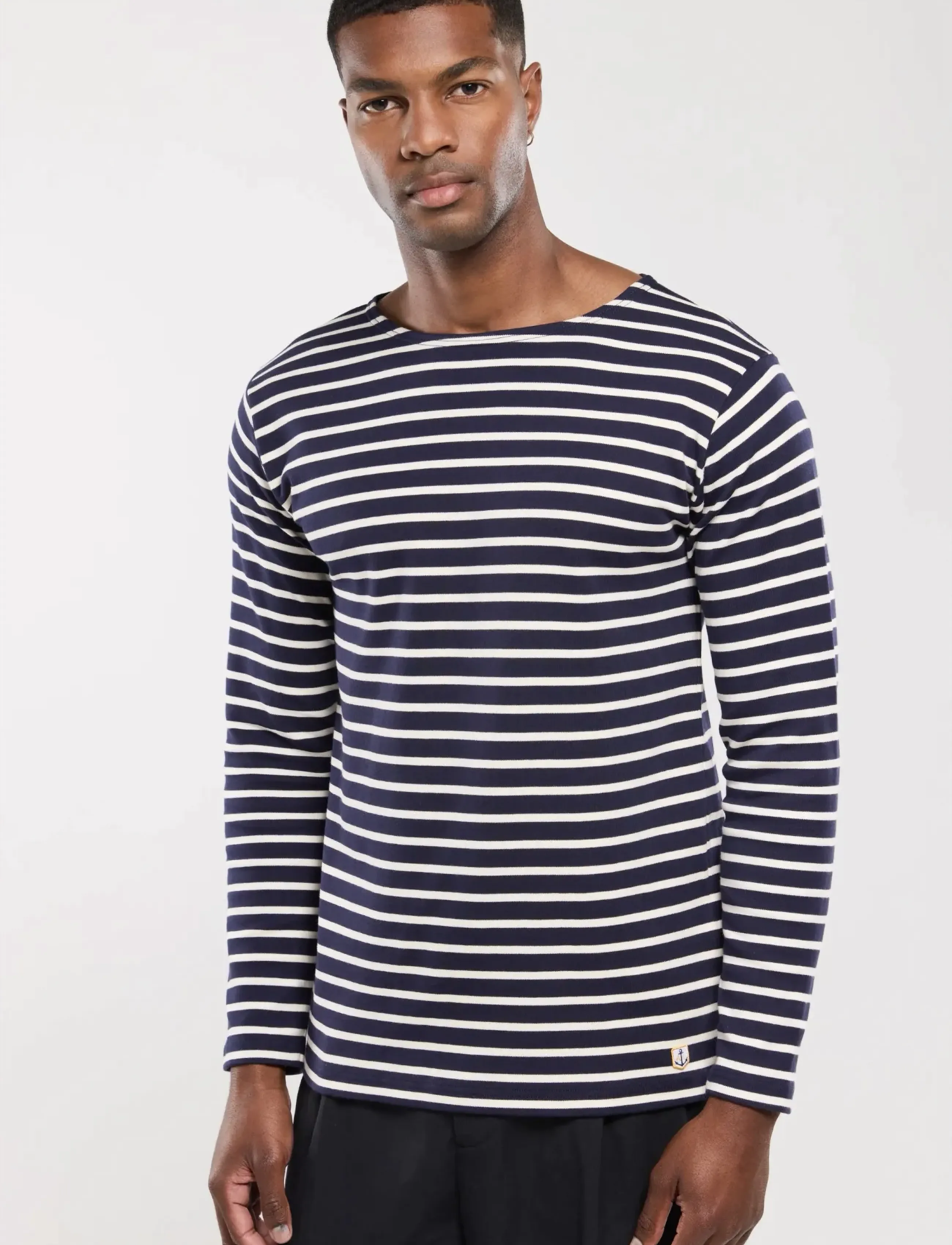 Armor Lux Breton Striped Shirt Héritage, Mænd, Breton Stribet Langærmet T-shirt, Navy, Str: S