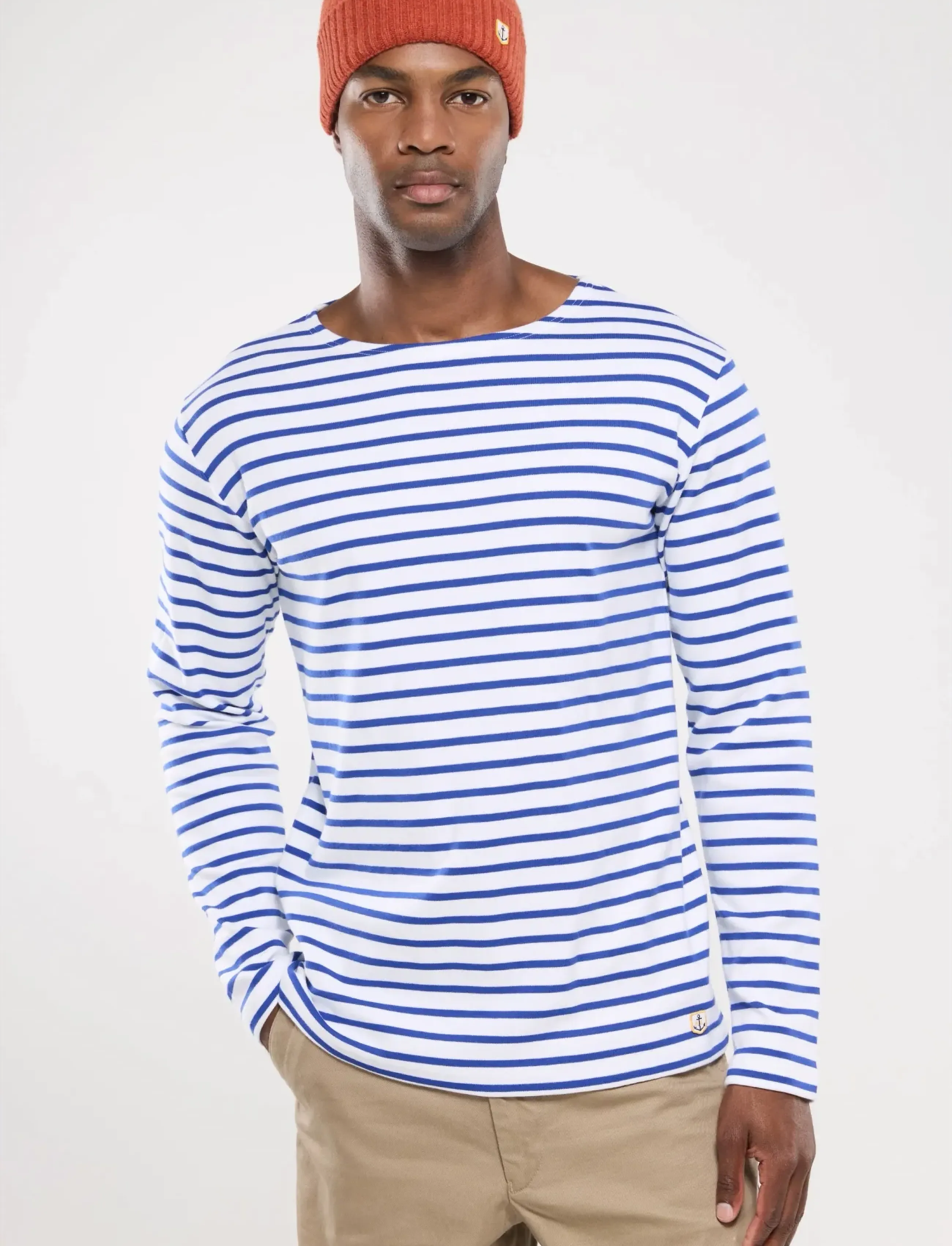 Armor Lux Breton Striped Shirt Héritage - T-shirts - WHITE/ ETOILE / blue