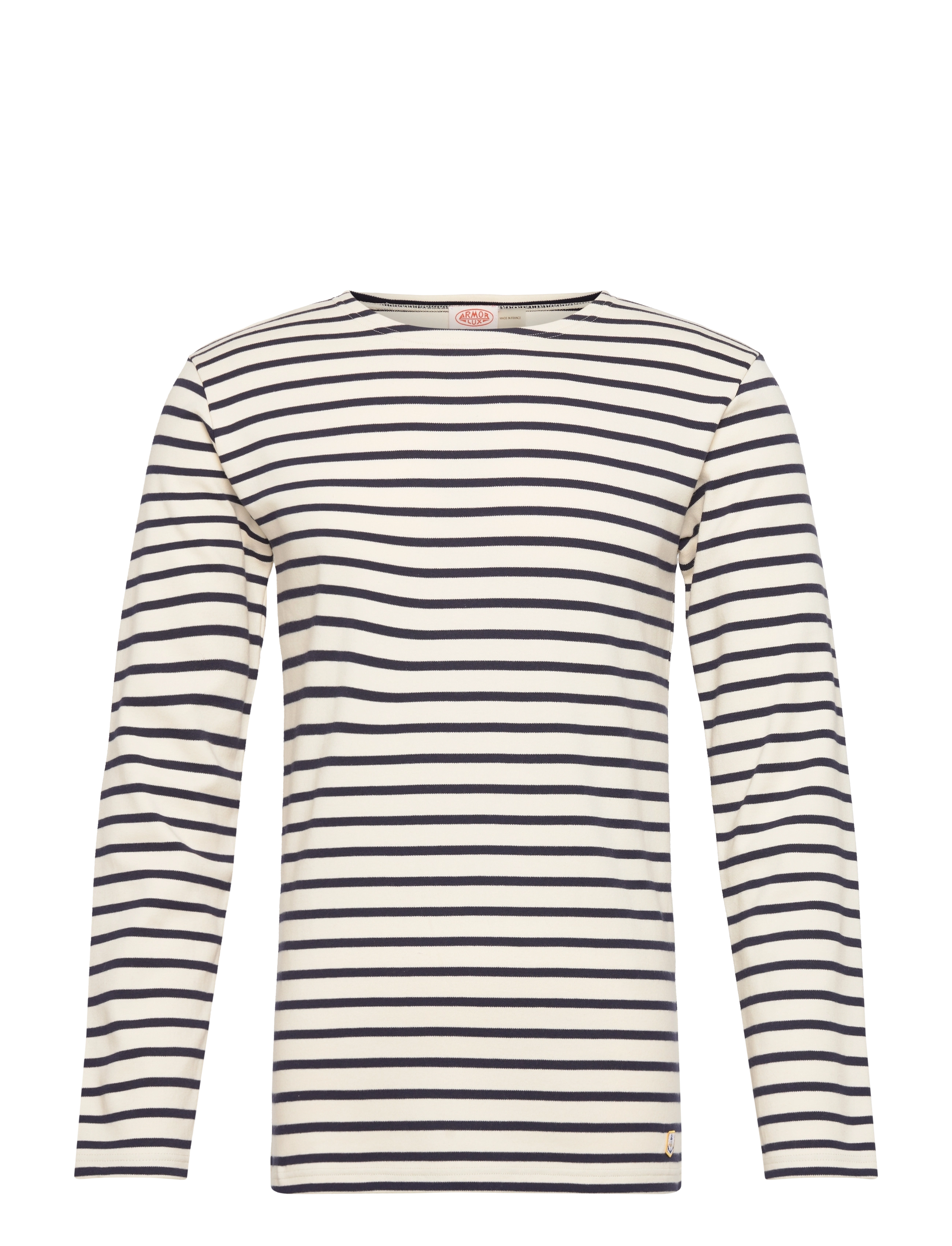 Armor Lux Striped Breton Shirt Héritage - T-Shirts - NATURE/NAVY / brown