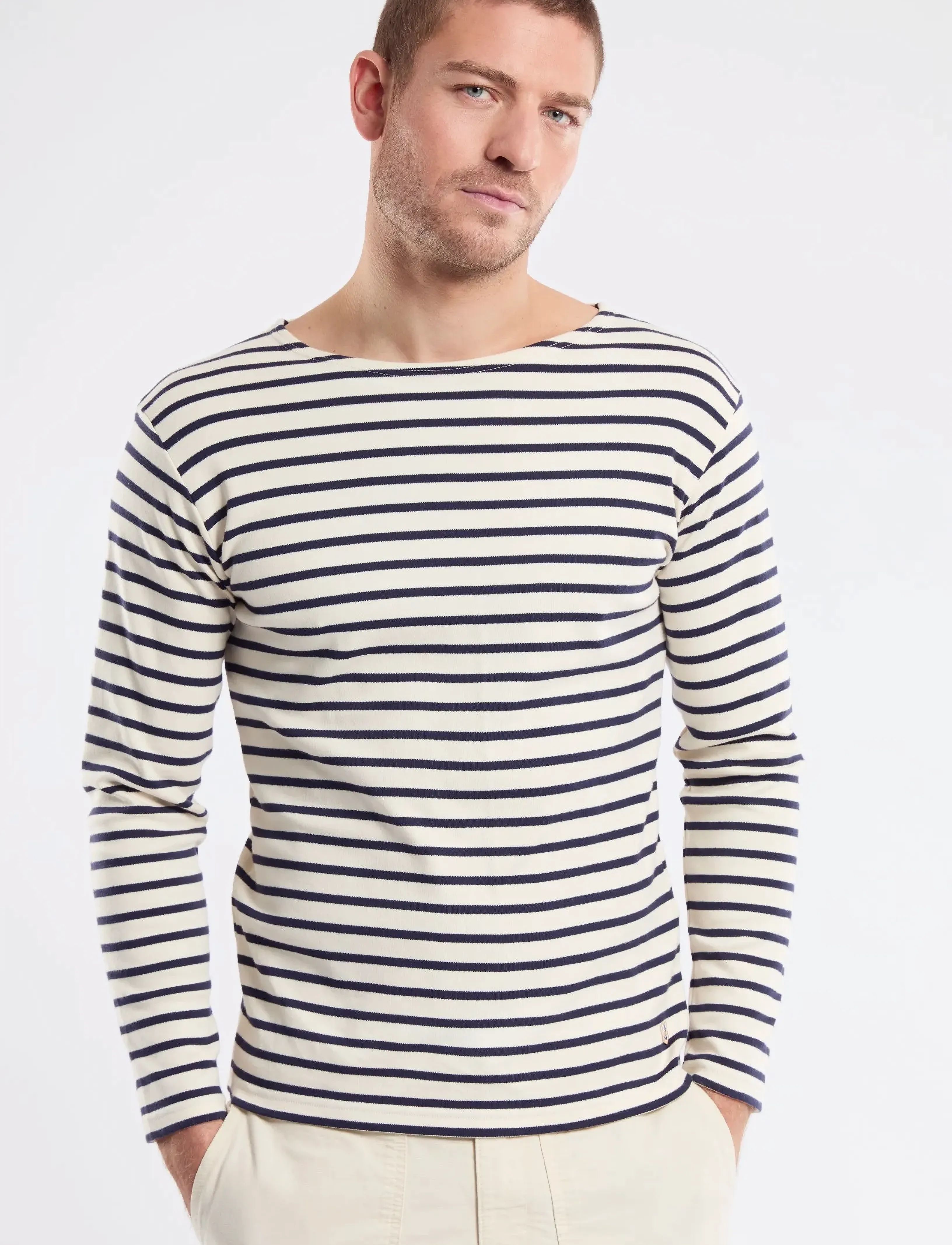Armor Lux - Striped Breton Shirt Héritage - långärmade t-shirts - nature/navy - 2
