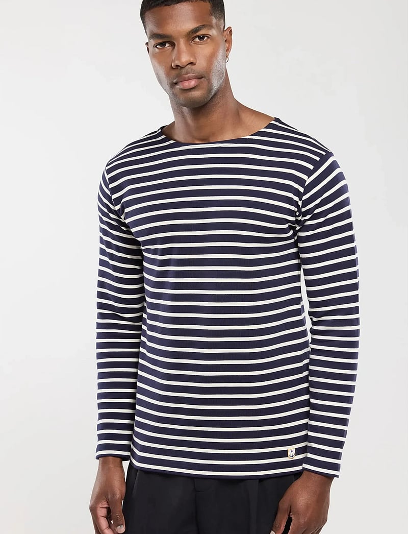 Armor Lux - Breton Striped Shirt Héritage - långärmade t-shirts - navy/nature - 1