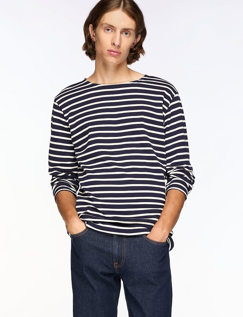 Armor Lux - Breton Striped Shirt Héritage - långärmade t-shirts - navy/nature - 0