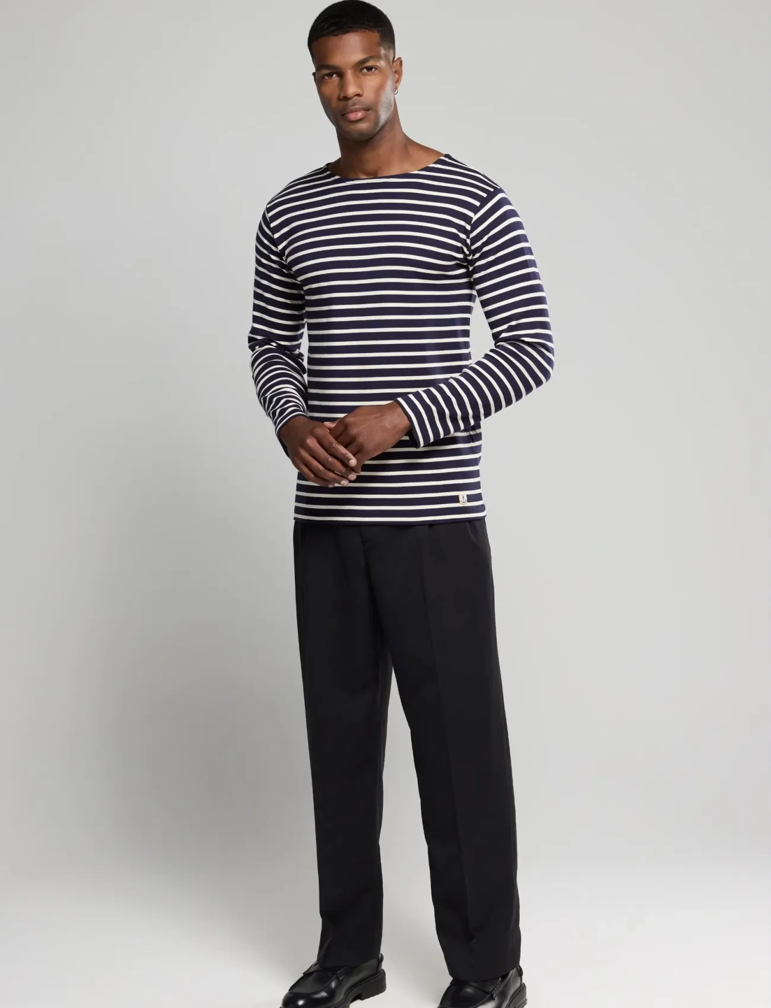 Armor Lux Breton Striped Shirt Héritage - Langermabolir - NAVY/NATURE / multi
