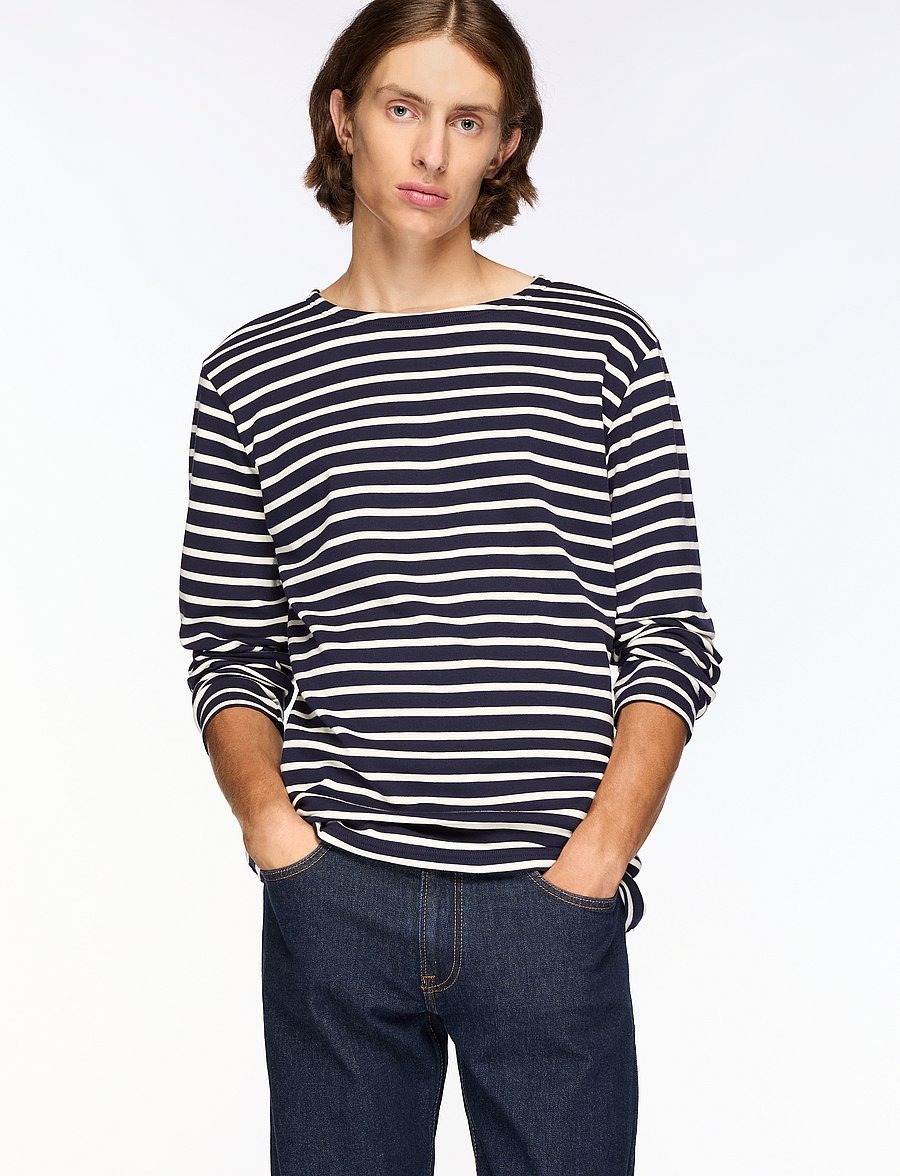 Armor Lux - Striped Breton Shirt Héritage - langärmelig - navy/nature - 0