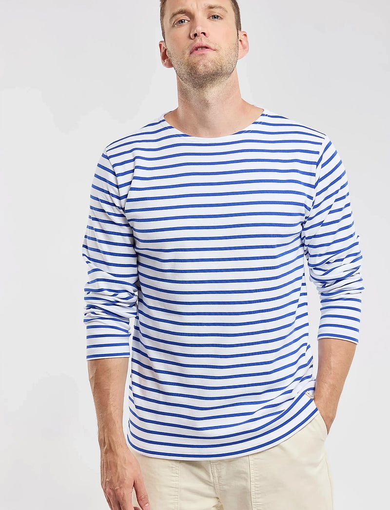 Armor Lux - Breton Striped Shirt Héritage - langärmelig - white/royal blue - 2