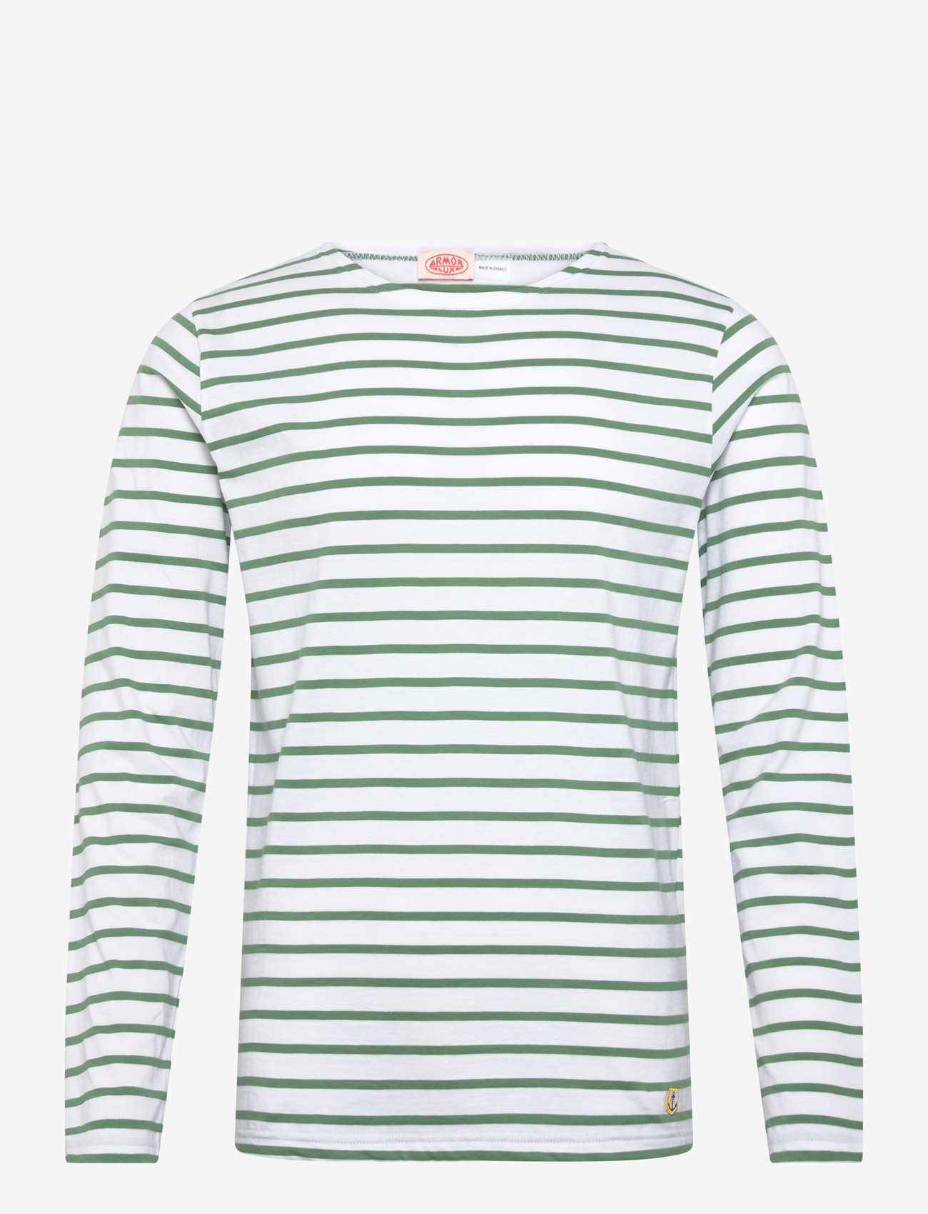 Armor Lux - Heritage Plozévet Men's Striped Shirt - pikkade varrukatega t-särgid - white/ivy - 1