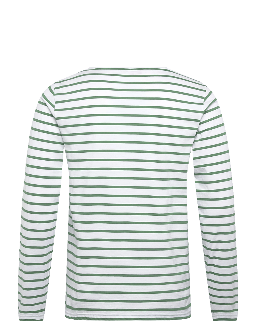 Armor Lux - Heritage Plozévet Men's Striped Shirt - langärmelig - white/ivy - 2