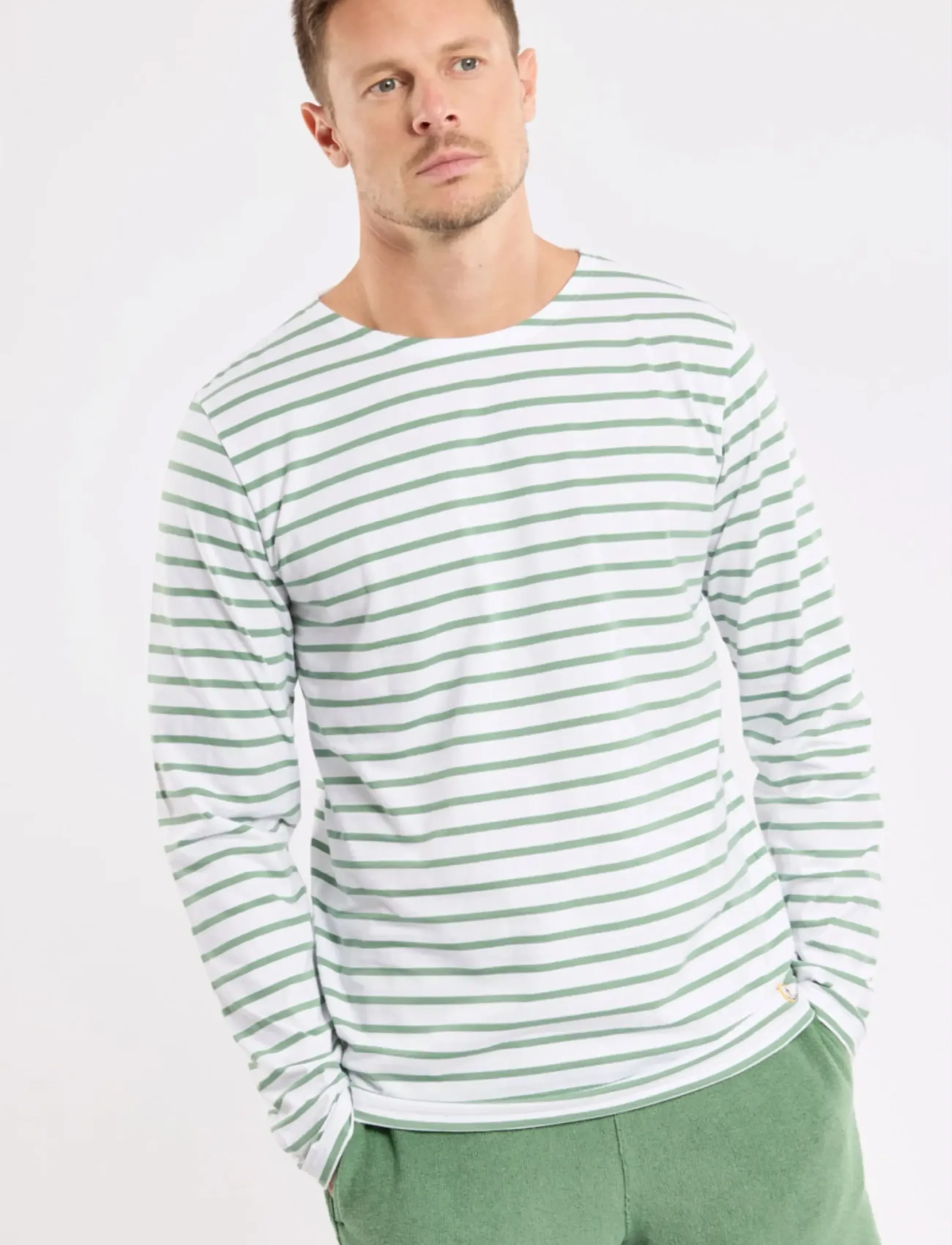 Armor Lux Heritage Plozévet Men's Striped Shirt, XL, T-shirts, Weiß - Long-sleeved, Männerswear