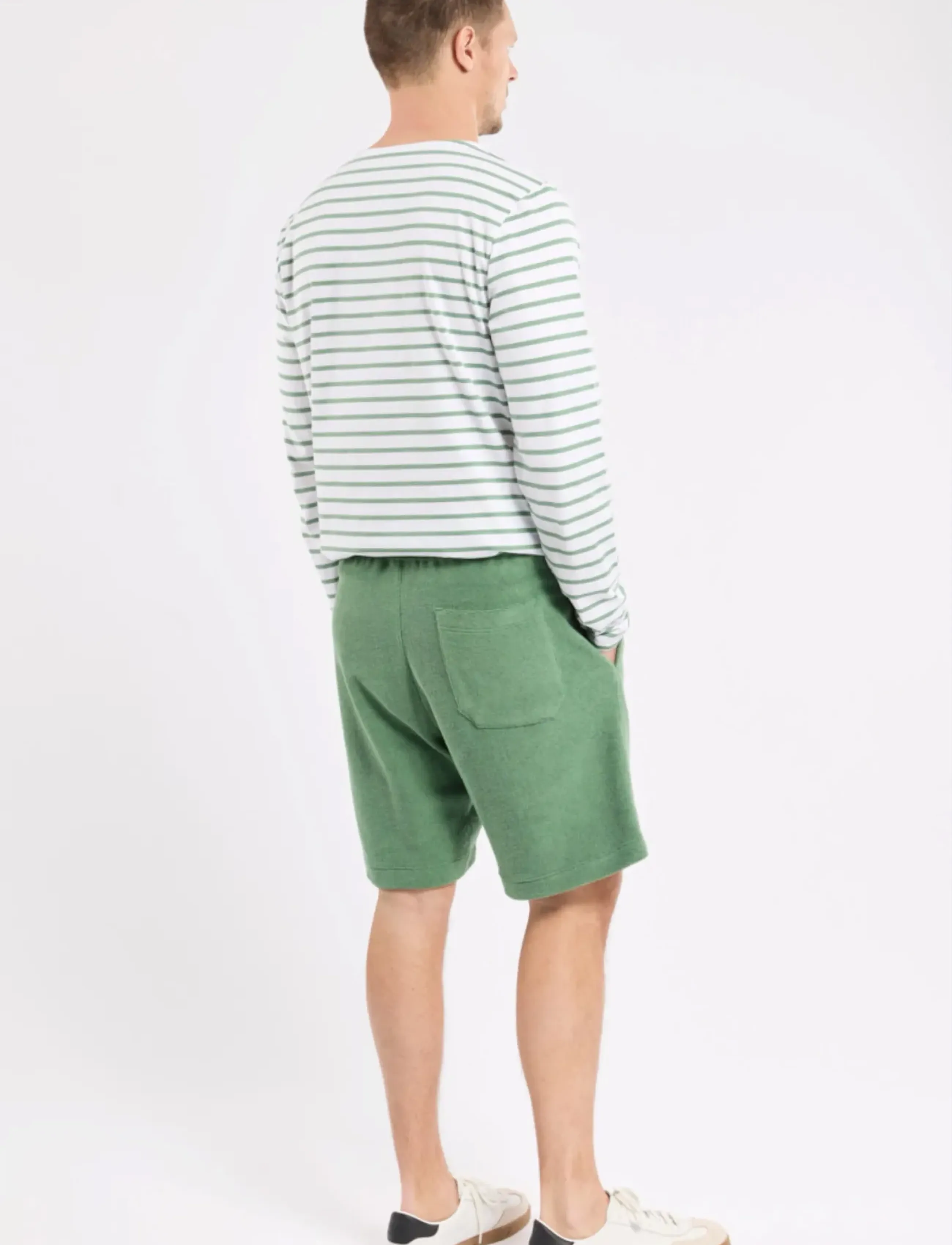 Armor Lux - Heritage Plozévet Men's Striped Shirt - langärmelig - white/ivy - 5