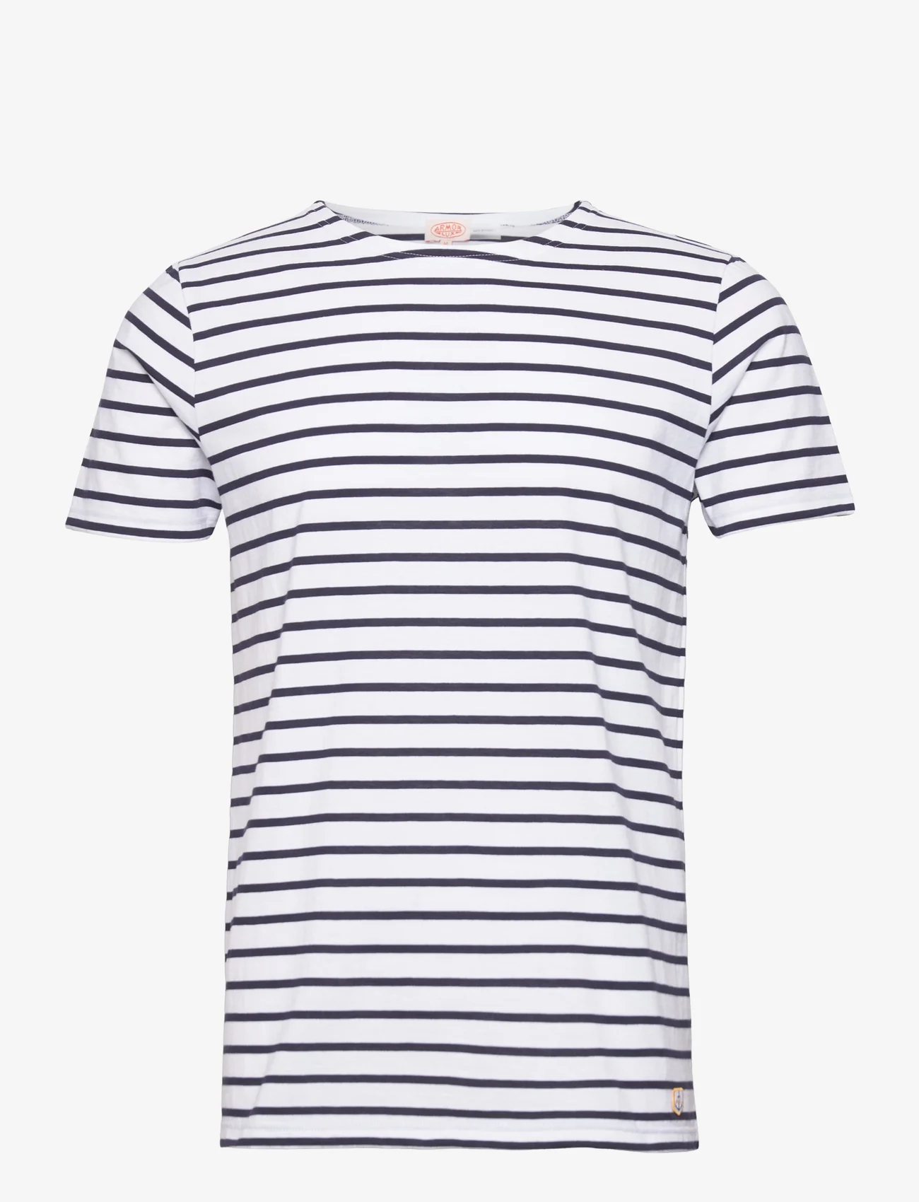 Armor Lux - Breton Striped Shirt Héritage - kortærmede t-shirts - blanc/navire - 0