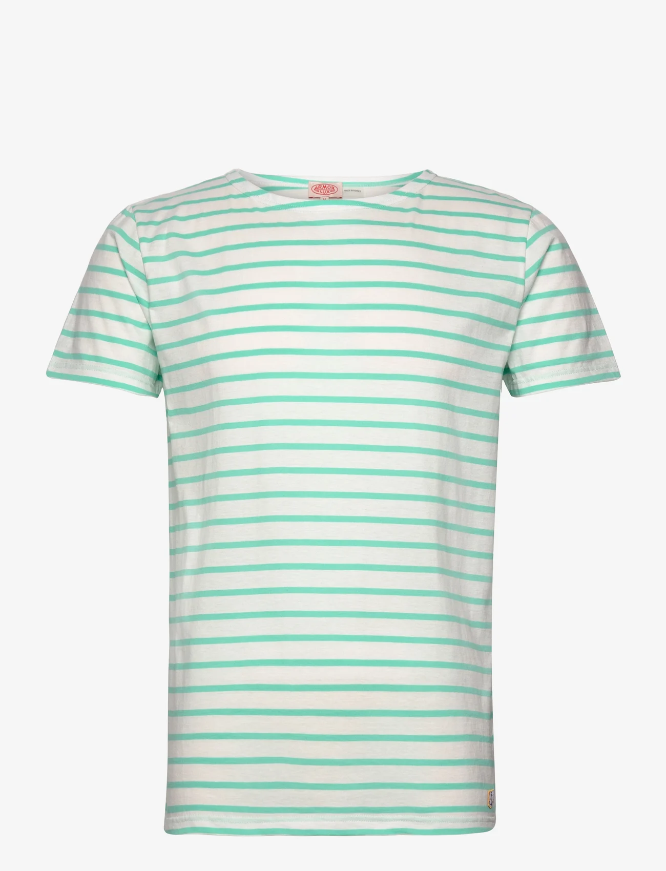Armor Lux - Breton Striped Shirt Héritage - short-sleeved t-shirts - milk/mint green - 0
