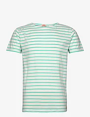 Armor Lux - Breton Striped Shirt Héritage - kortærmede t-shirts - milk/mint green - 0