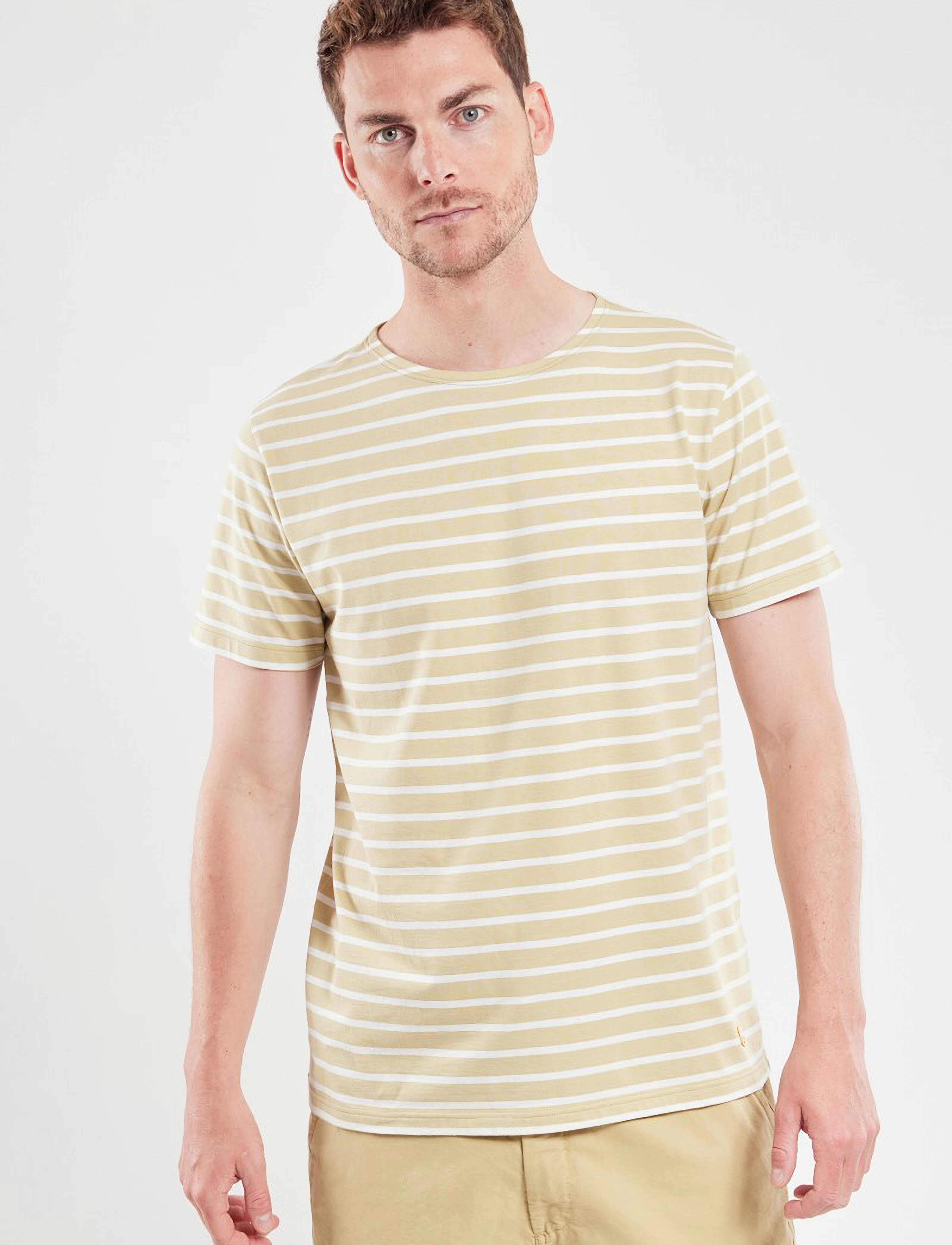 Armor Lux - Breton Striped Shirt Héritage - pale olive/milk - 3
