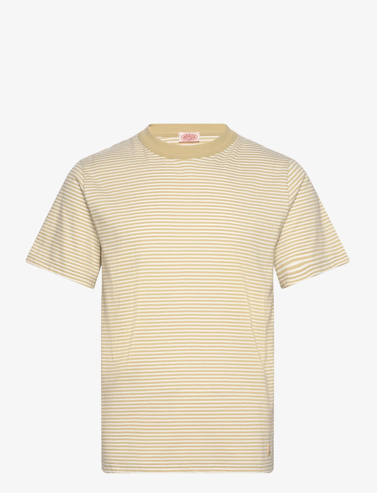 Armor Lux - T-shirt Héritage - t-krekli ar īsām piedurknēm - pale olive/milk - 0