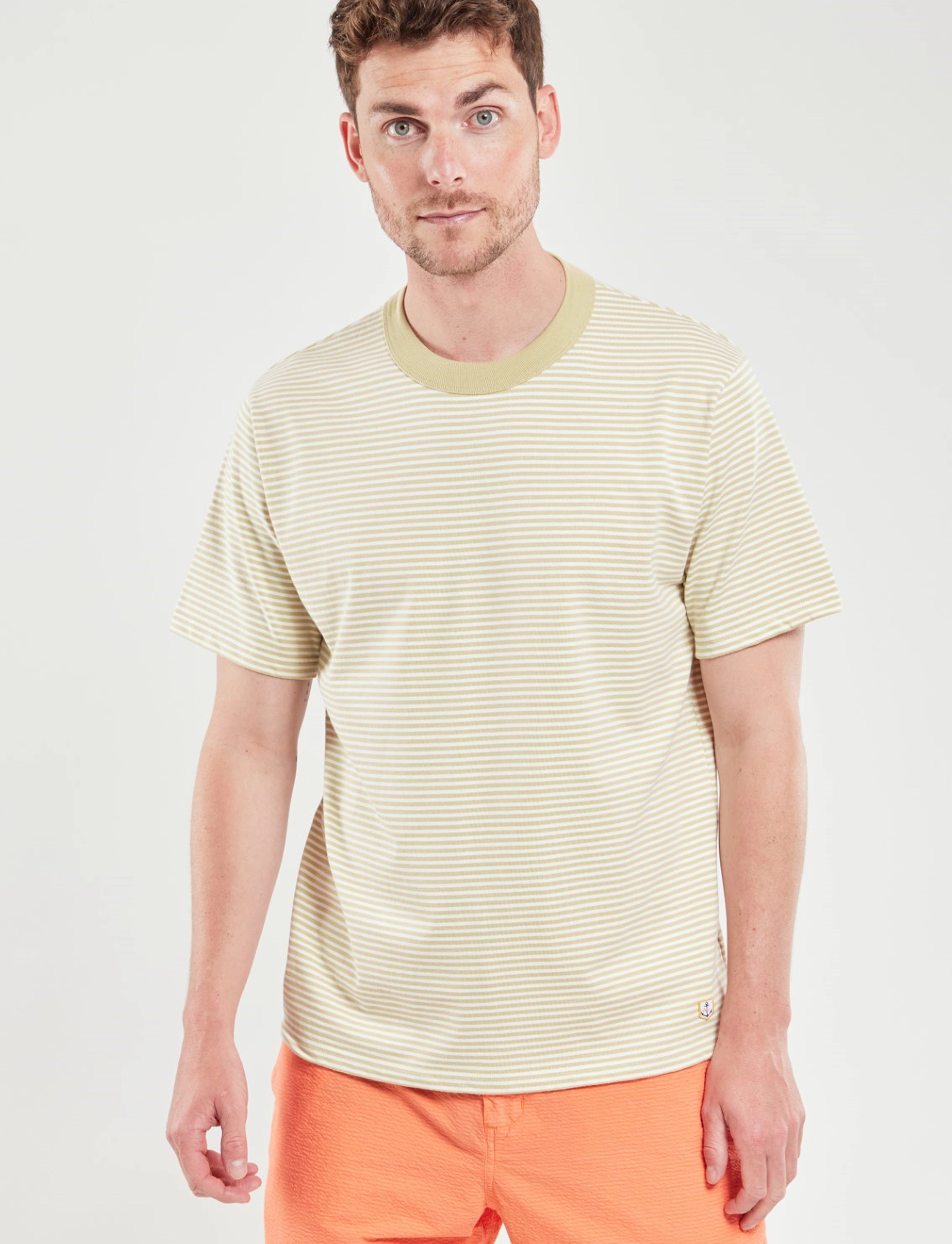 Armor Lux - Striped T-shirt Héritage - pale olive/milk - 3