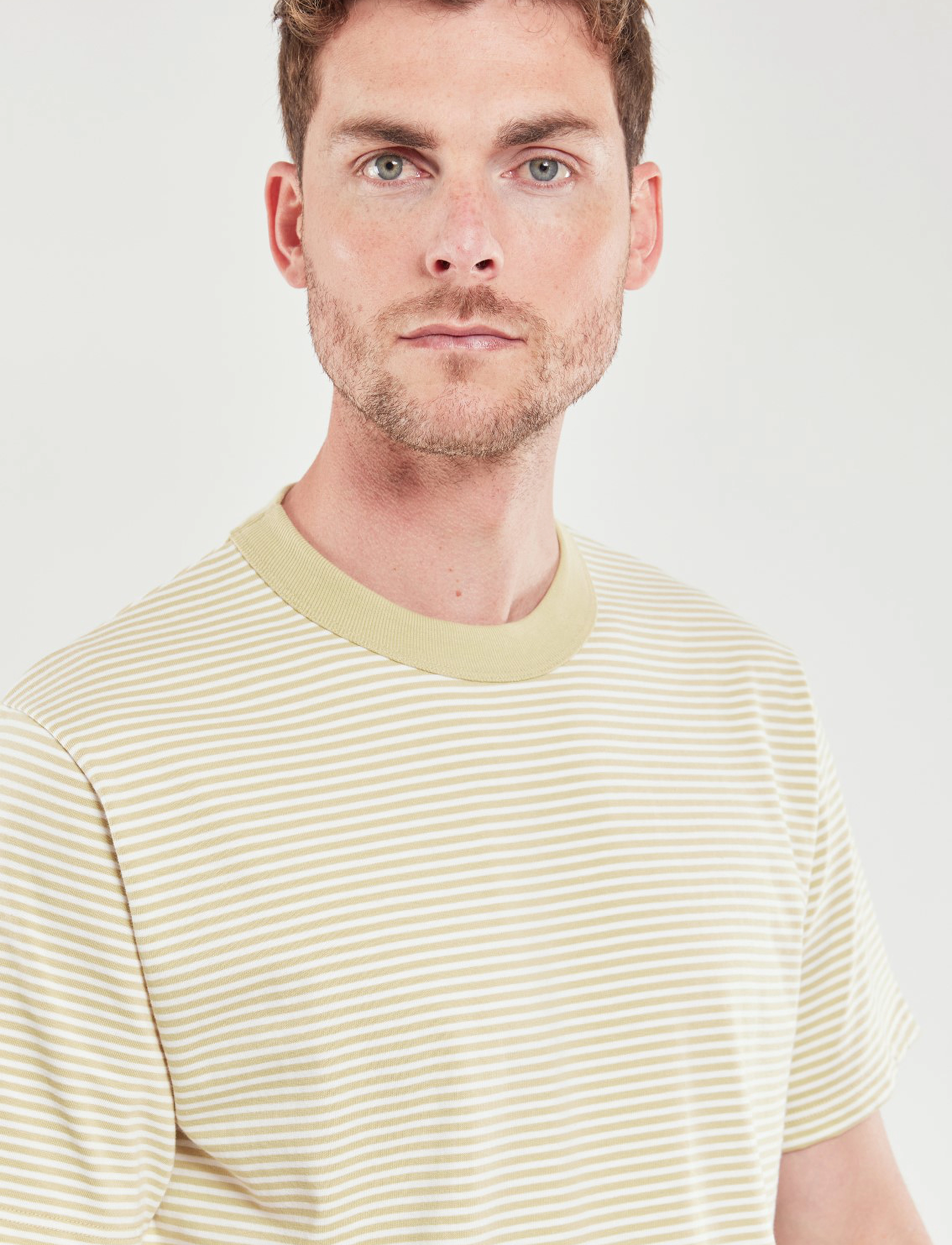 Armor Lux - Striped T-shirt Héritage - pale olive/milk - 4
