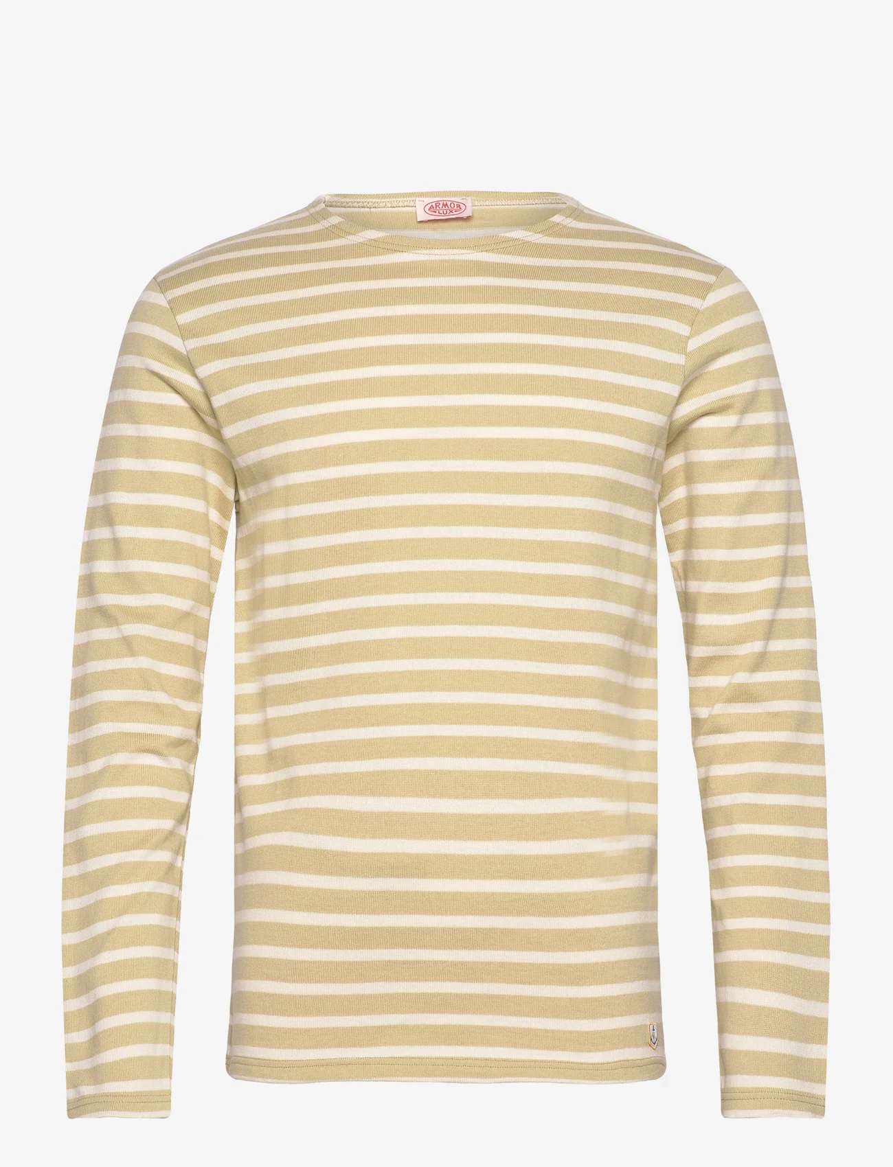 Armor Lux - Striped Breton Shirt Héritage - langermede t-skjorter - pale olive/nature - 0