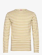 Striped Breton Shirt Héritage - PALE OLIVE/NATURE
