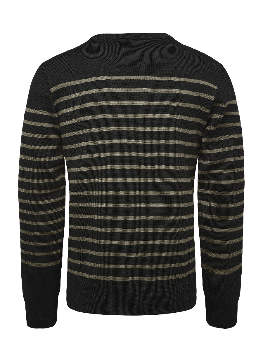 Armor Lux - Mariner Sweater "Molène" - rund hals - black/olive - 2