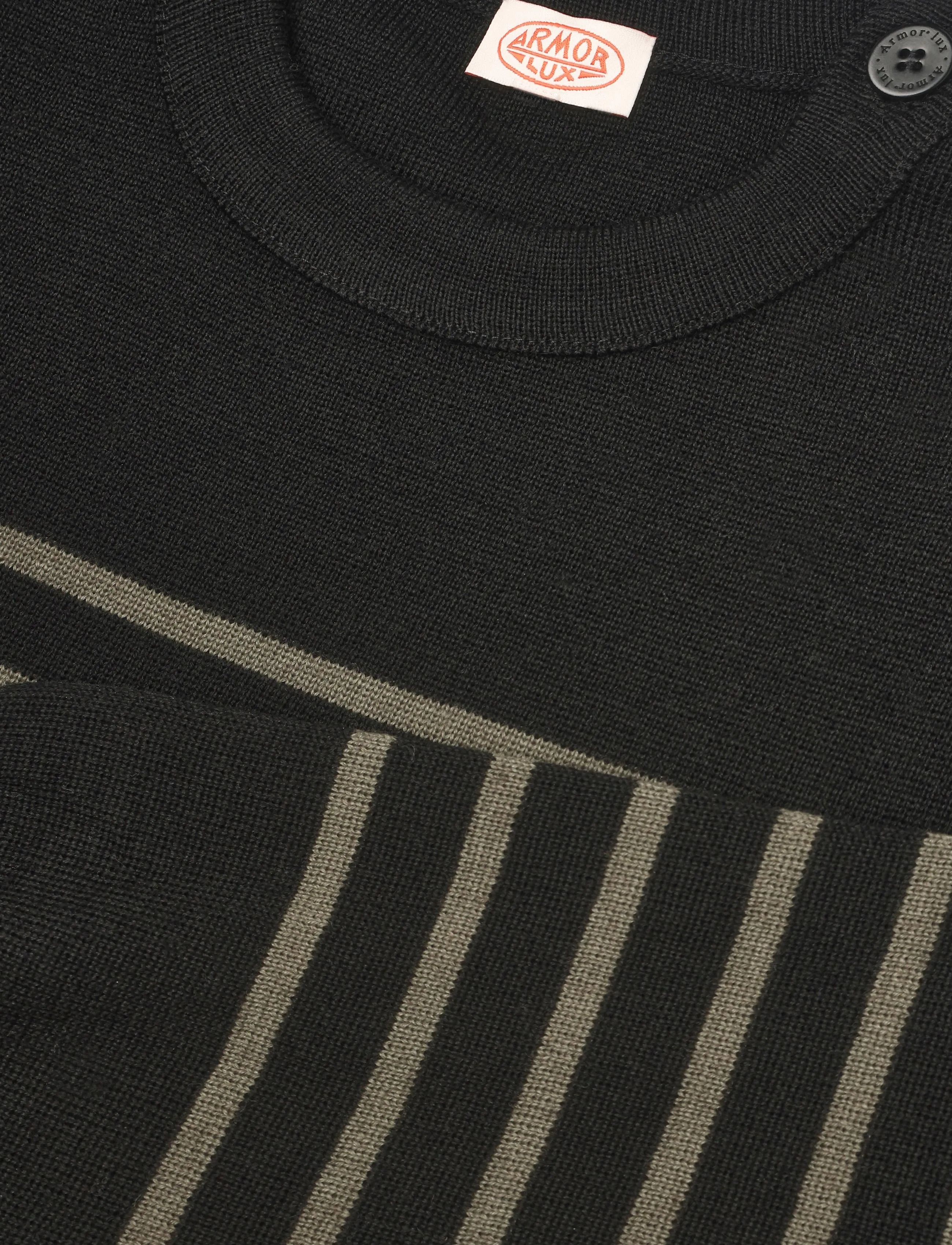 Armor Lux - Mariner Sweater "Molène" - rund hals - black/olive - 5