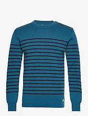 Armor Lux - Mariner Sweater "Molène" - knitted round necks - bleu glacial/navire - 0