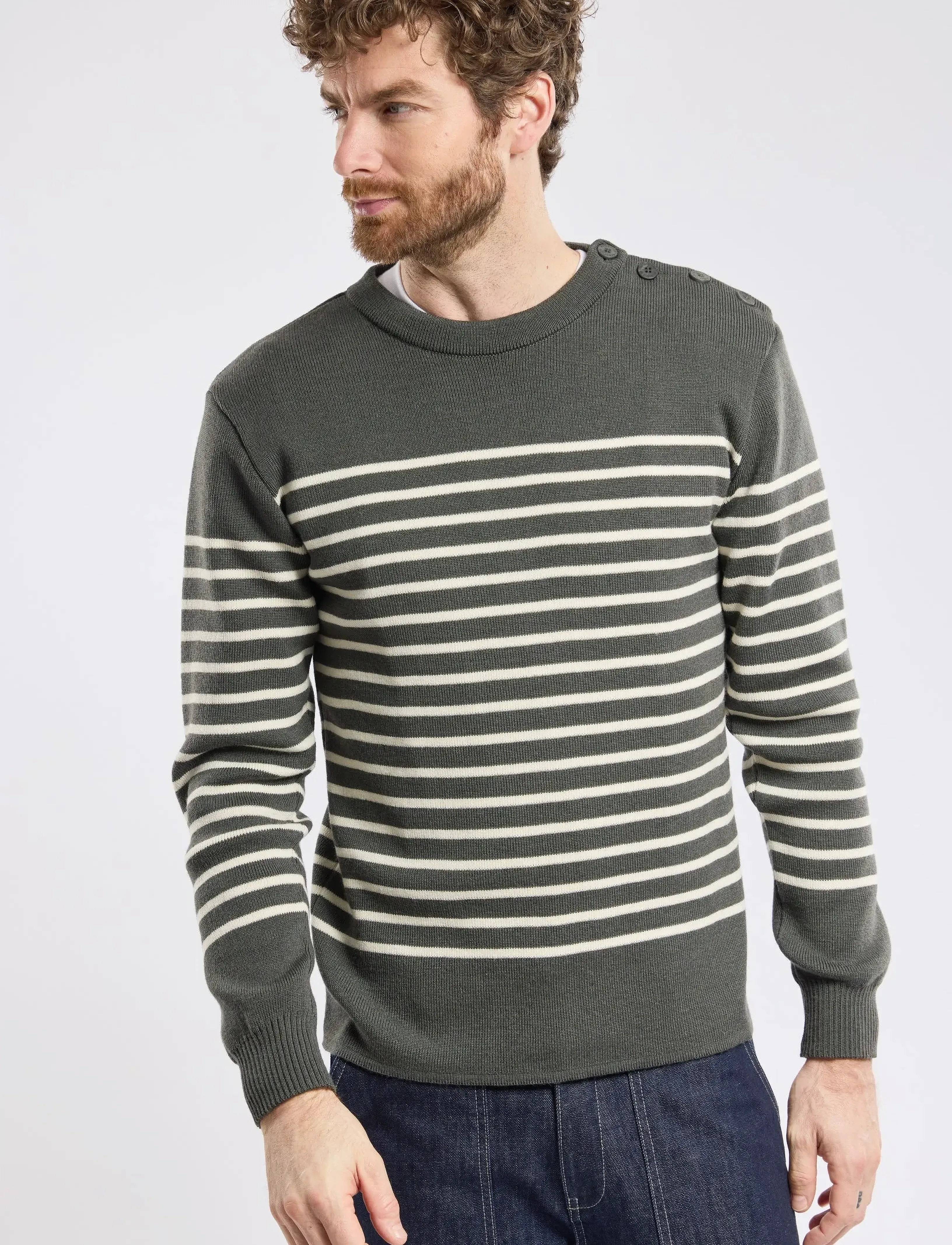 Armor Lux Mariner Sweater "Molène", XL, Grey, Strik > Runde Halse, Herre