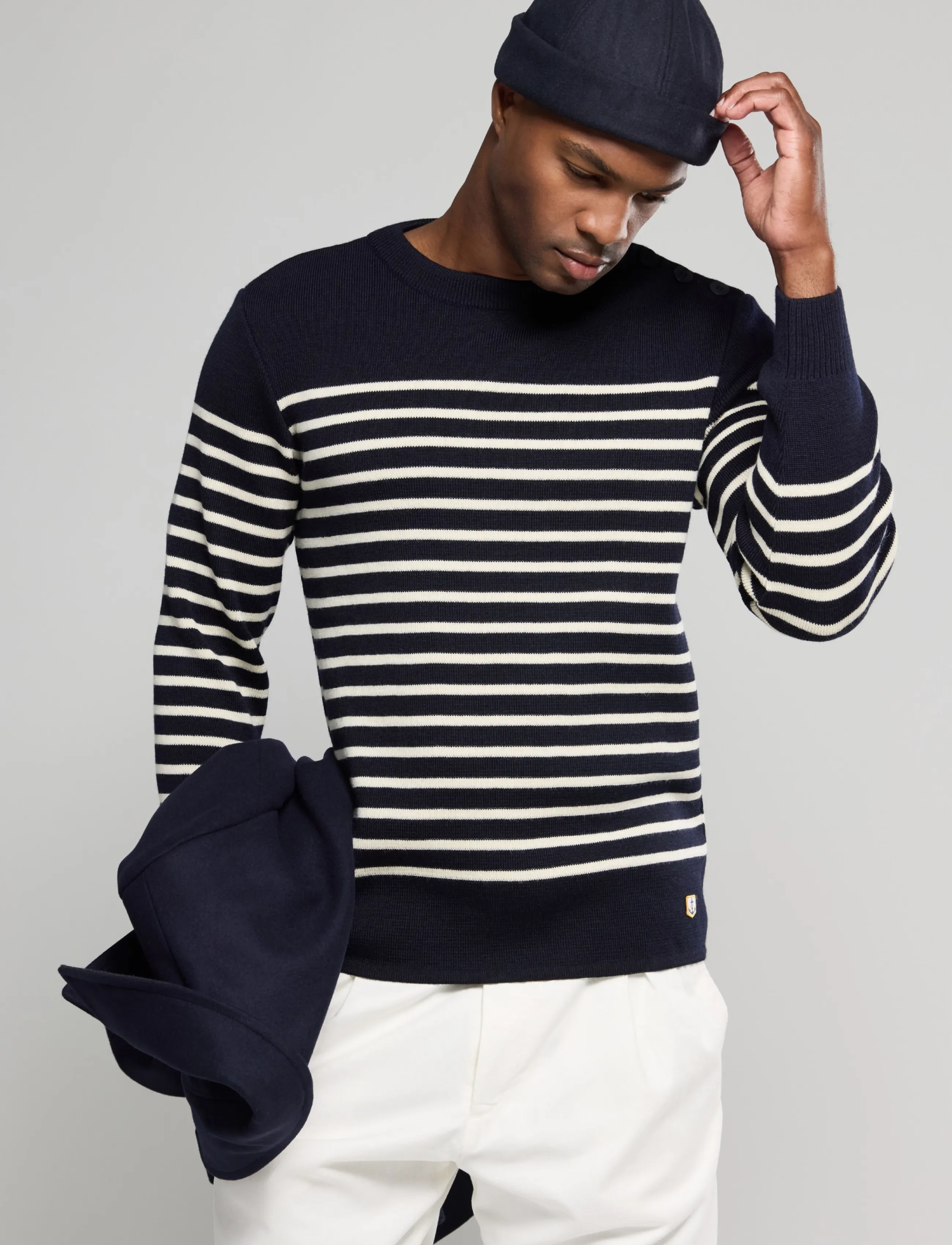 Armor Lux - Mariner Sweater "Molène" - rundhals - navy/nature - 4