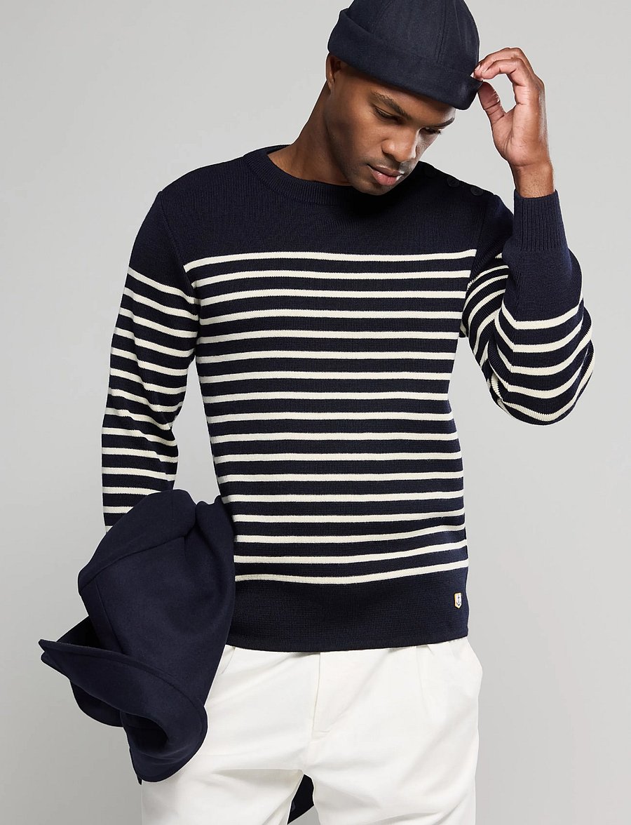 Armor Lux - Mariner Sweater "Molène" - Ümara kaelusega - navy/nature - 4