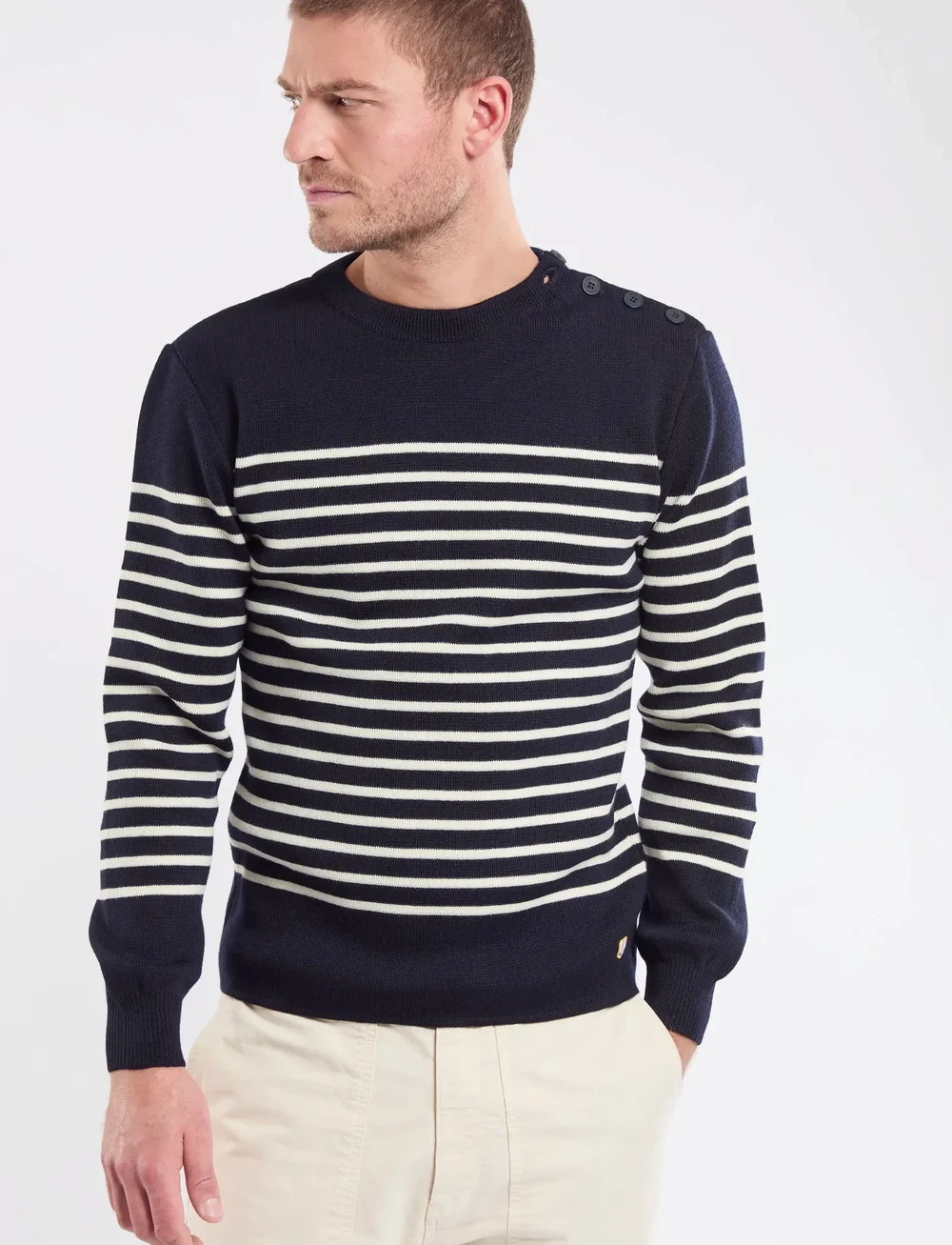 Armor Lux - Mariner Sweater "Molène" - Ümmarguse kaelusega kudumid - navy/nature - 2