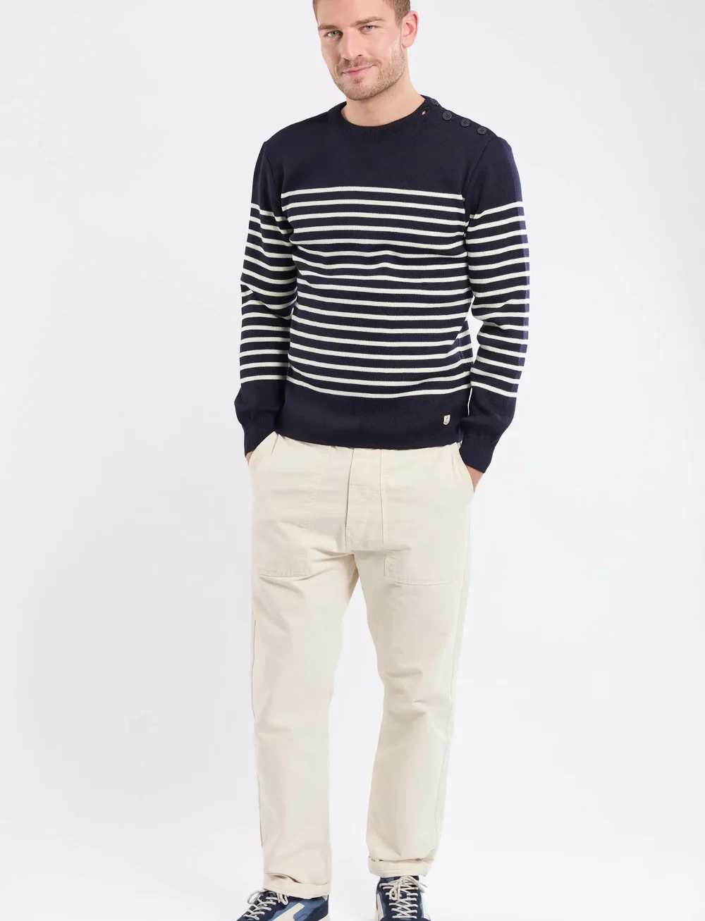 Armor Lux - Mariner Sweater "Molène" - Ümmarguse kaelusega kudumid - navy/nature - 4