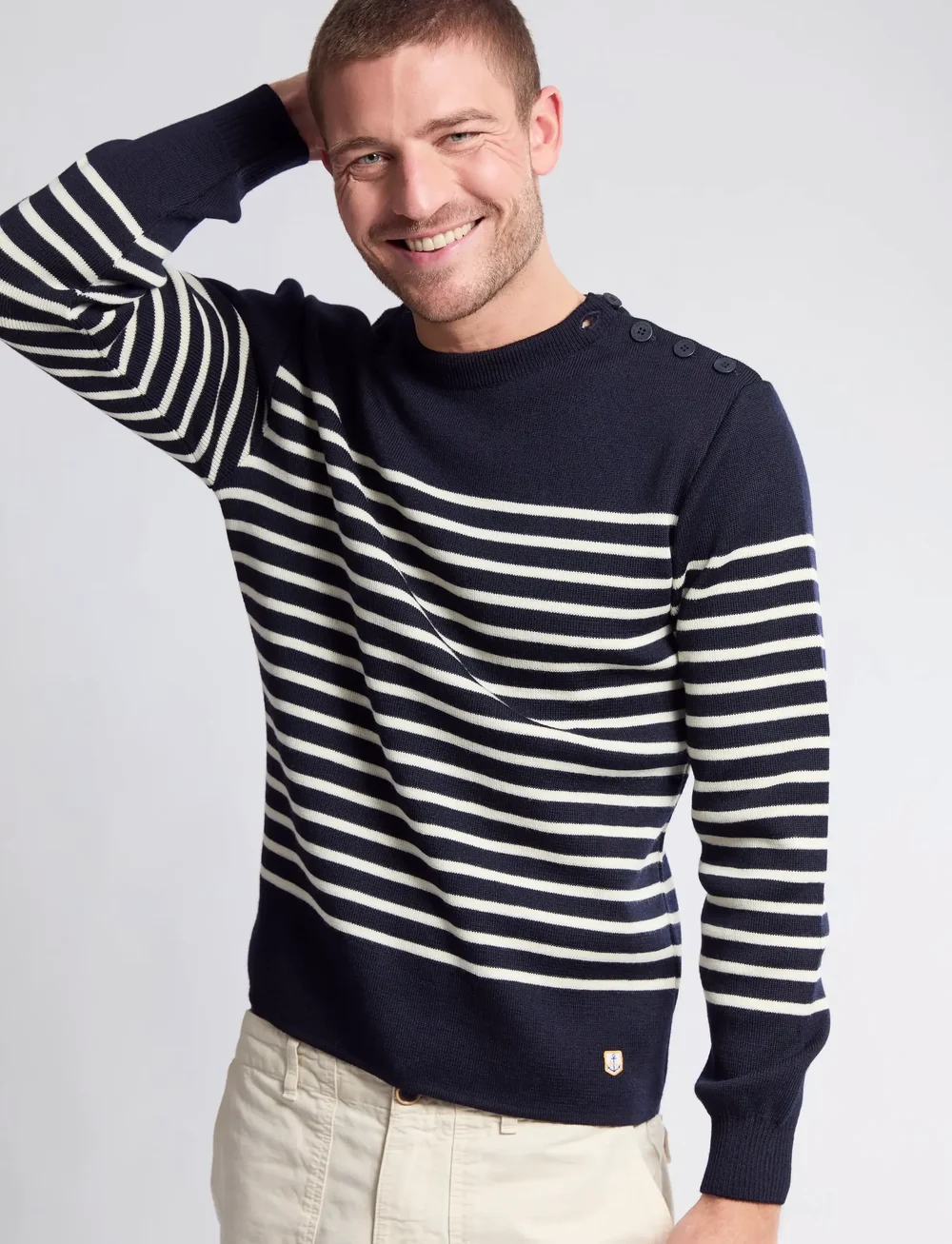 Armor Lux - Mariner Sweater "Molène" - Ümmarguse kaelusega kudumid - navy/nature - 5