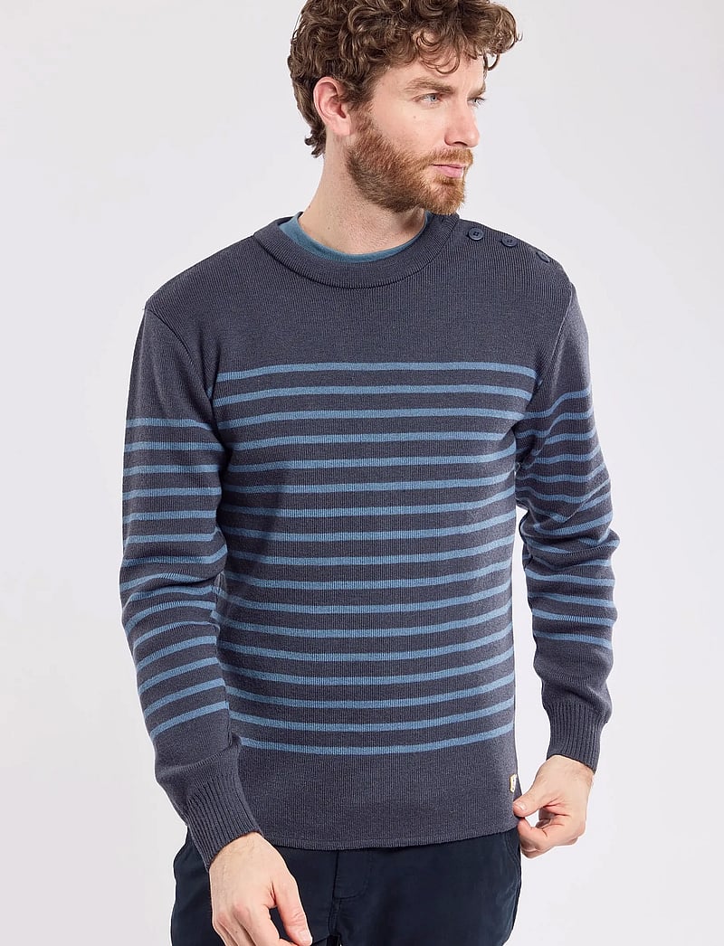 Armor Lux - Mariner Sweater "Molène" - rundhalsad - tornade/bluefin - 0