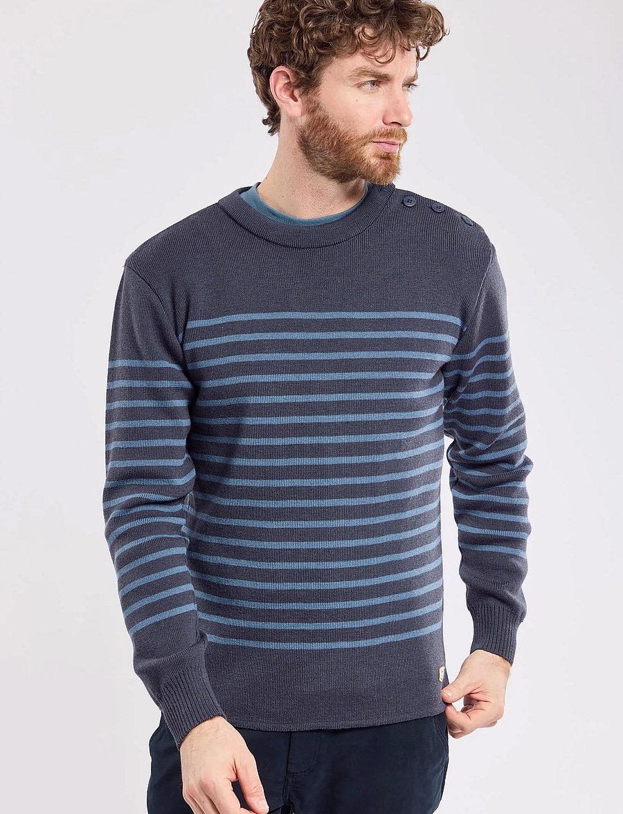 Armor Lux - Mariner Sweater "Molène" - round necks - tornade/bluefin - 0