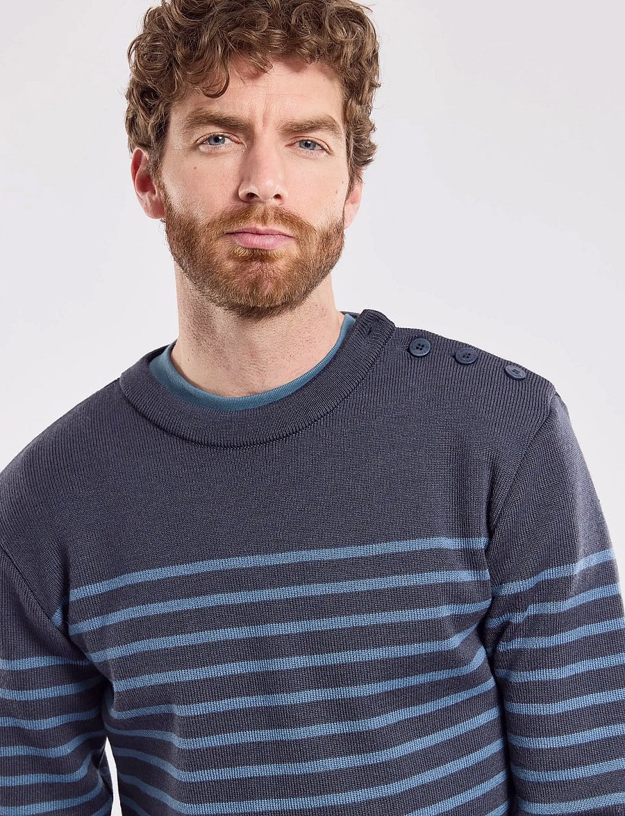 Armor Lux - Mariner Sweater "Molène" - round necks - tornade/bluefin - 3