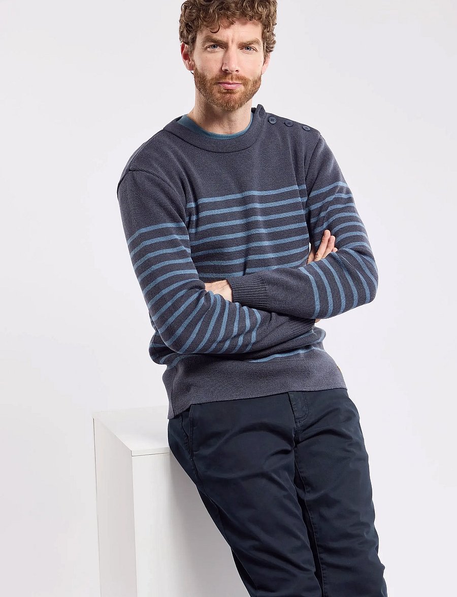Armor Lux - Mariner Sweater "Molène" - round necks - tornade/bluefin - 5