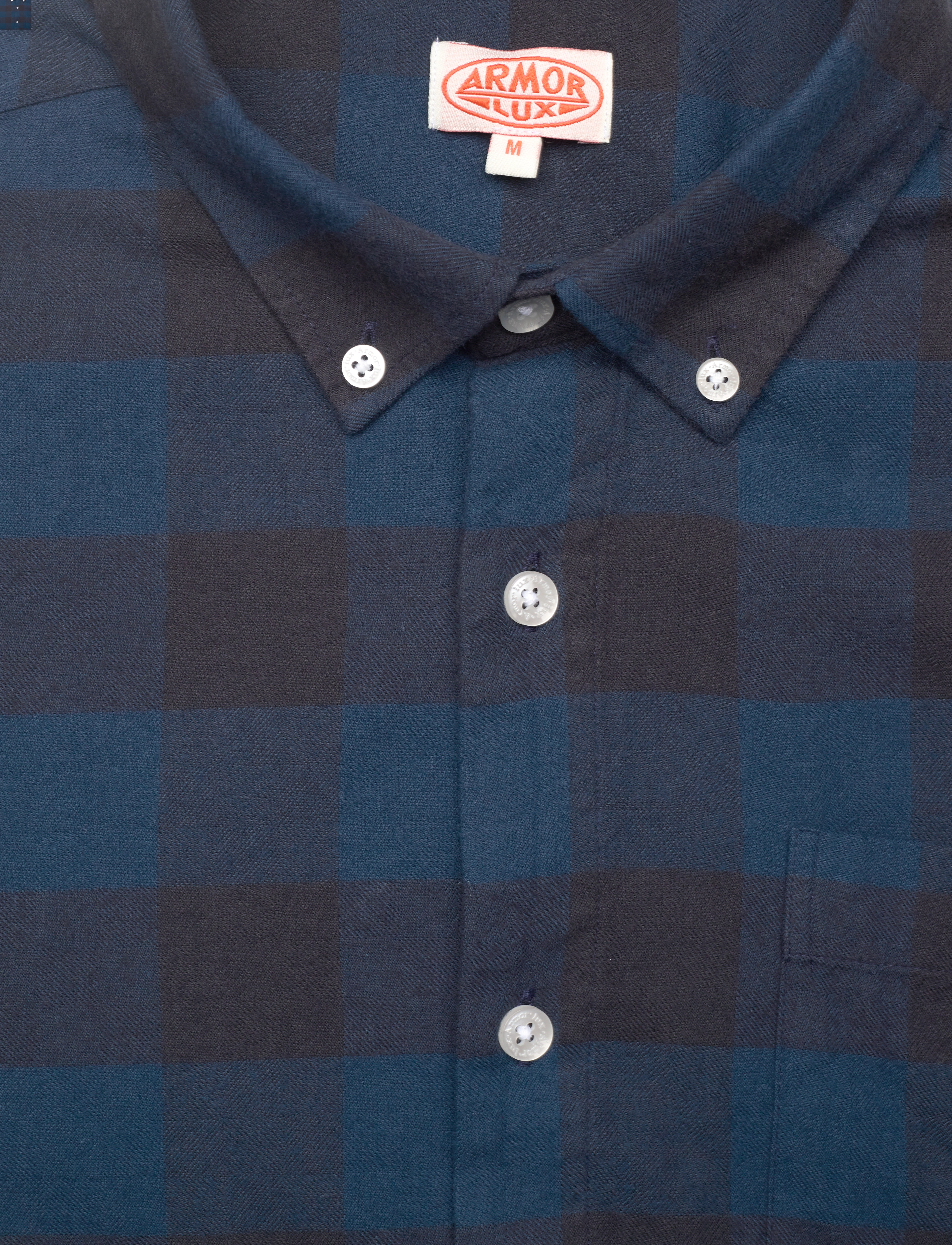 Armor Lux - Check Shirt Héritage - carreaux fondu marine deep - 2