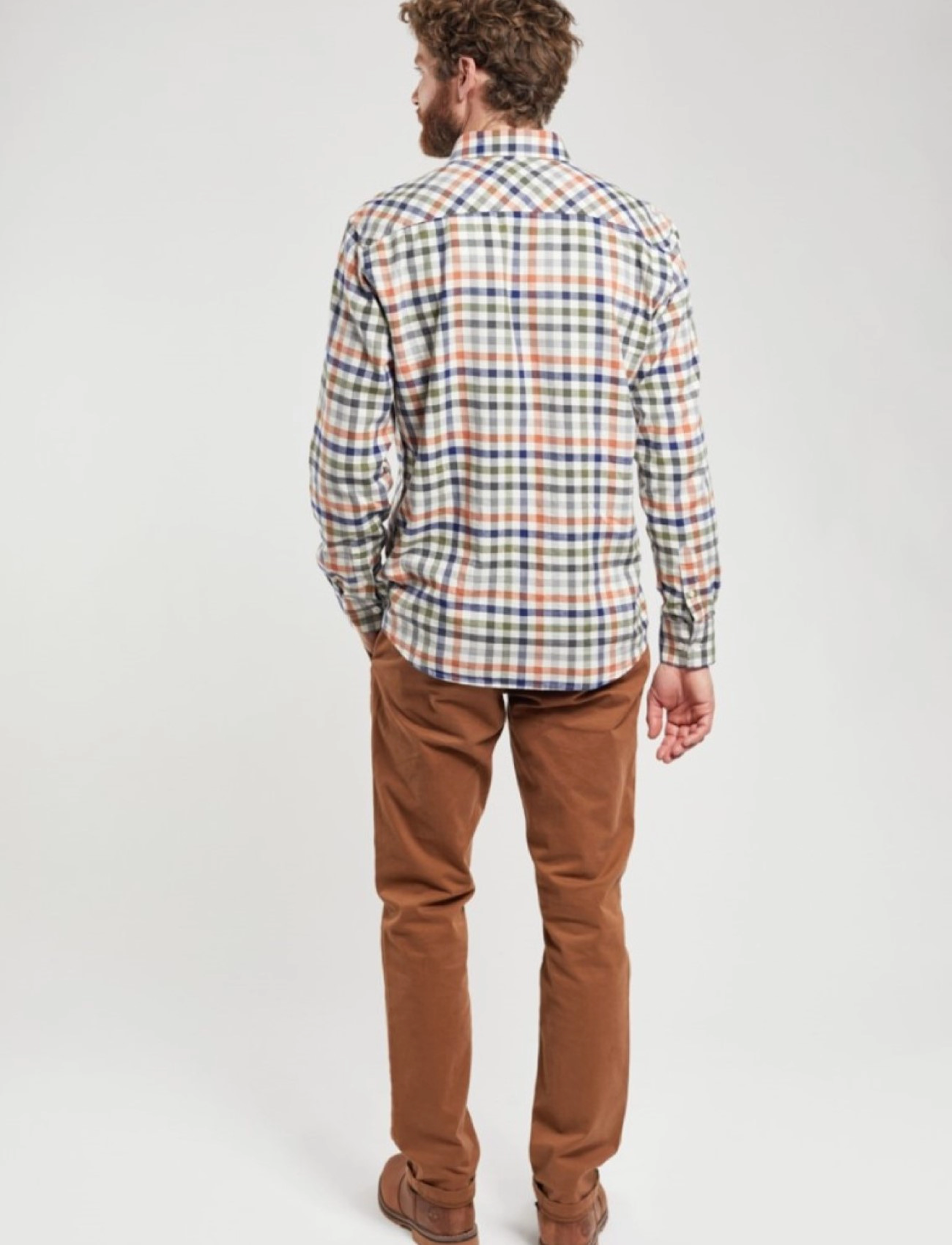 Armor Lux - Check Shirt Héritage - vichy oliva/tandoori h23 - 3
