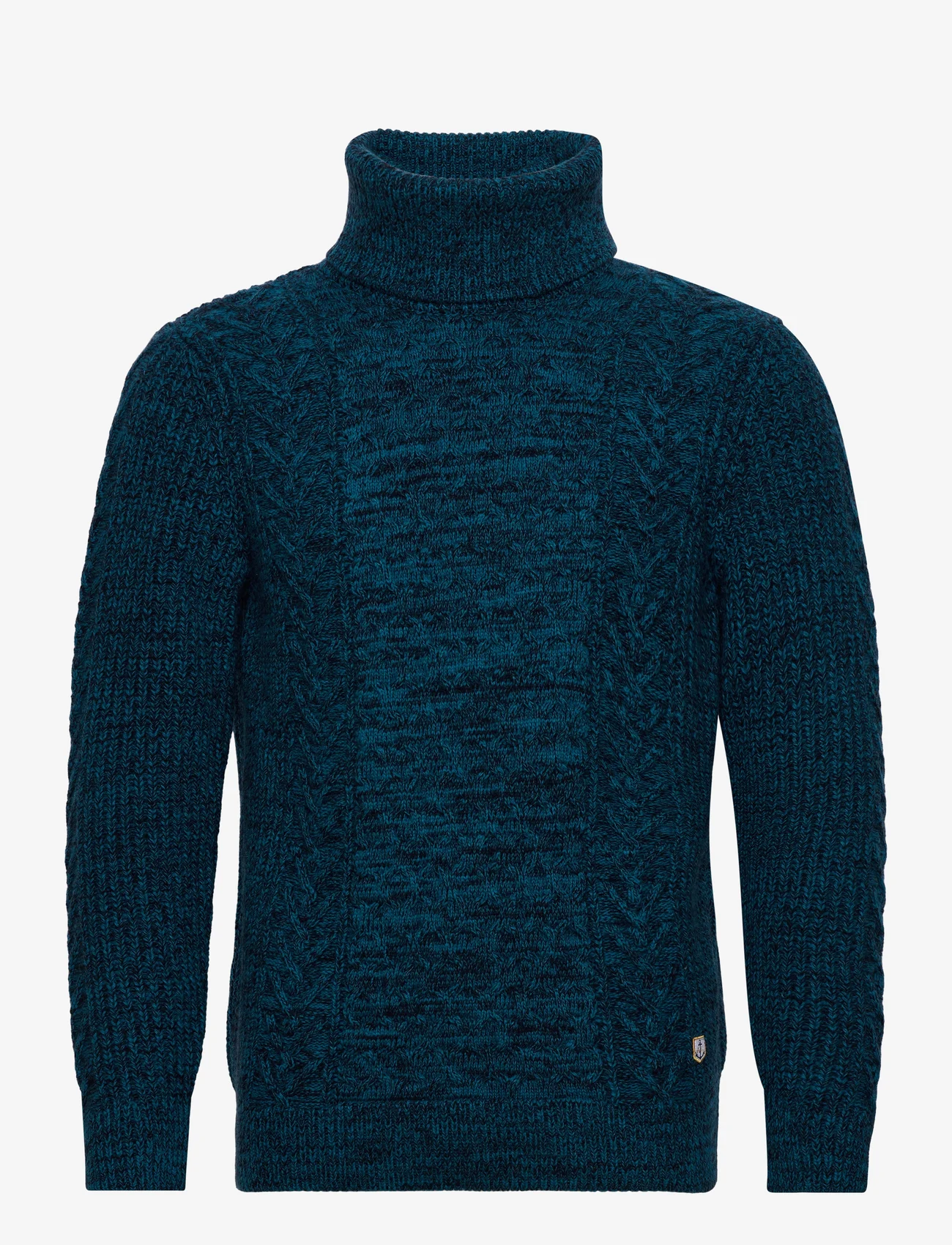 Armor Lux - Turtle neck Sweater Héritage - golfy - moulinÉ bleu glacial - 0