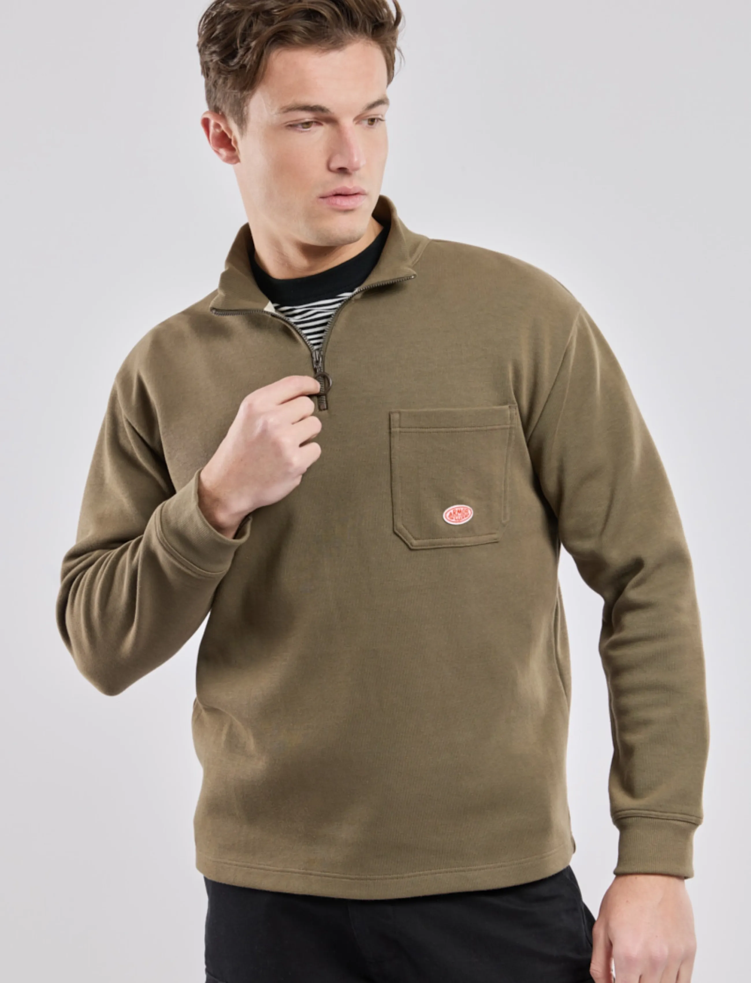 Armor Lux Troyer sweatshirt Heritage - Kleidung - OLIVE / khaki/green