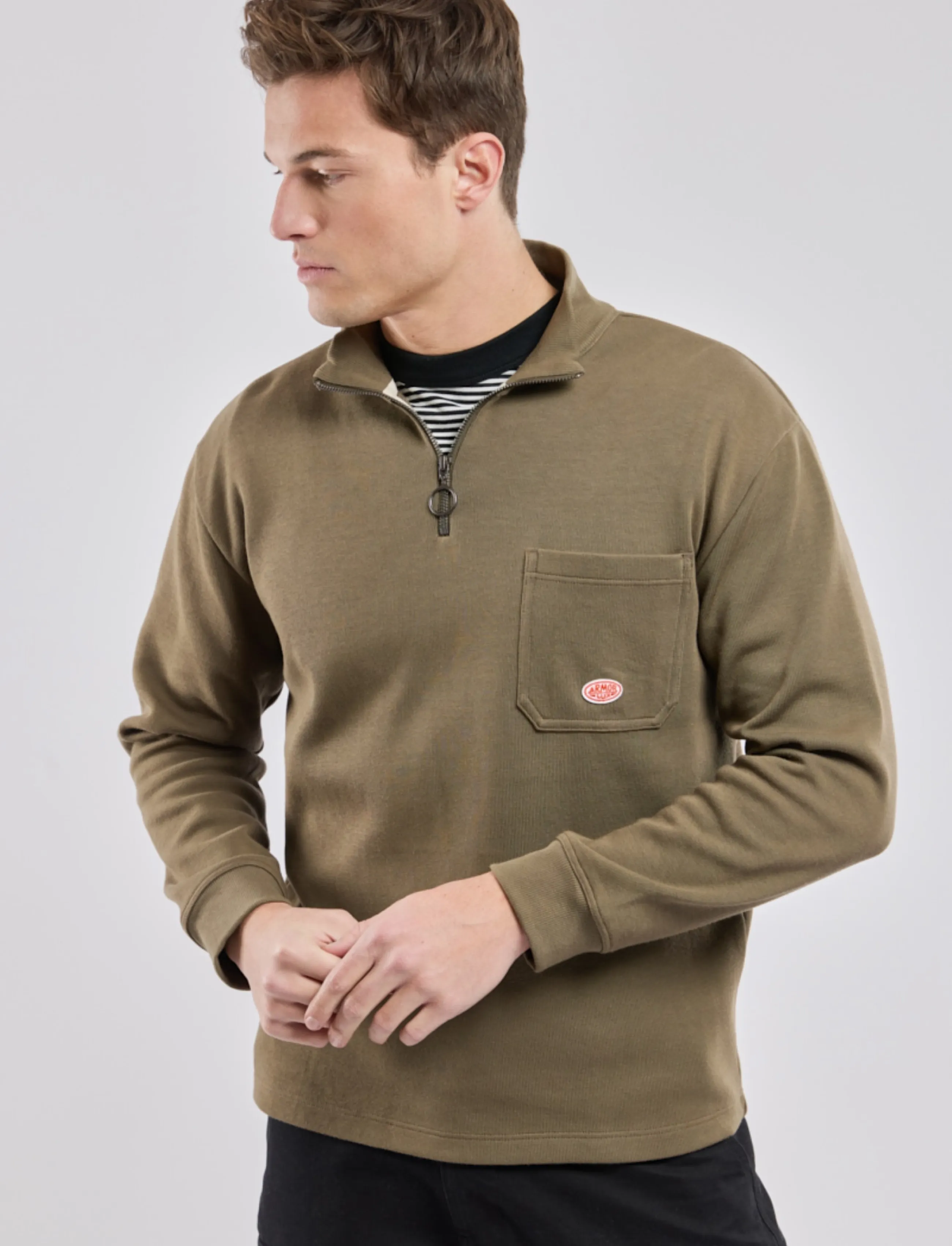 Armor Lux - Troyer sweatshirt Heritage - sweatshirts - olive - 4