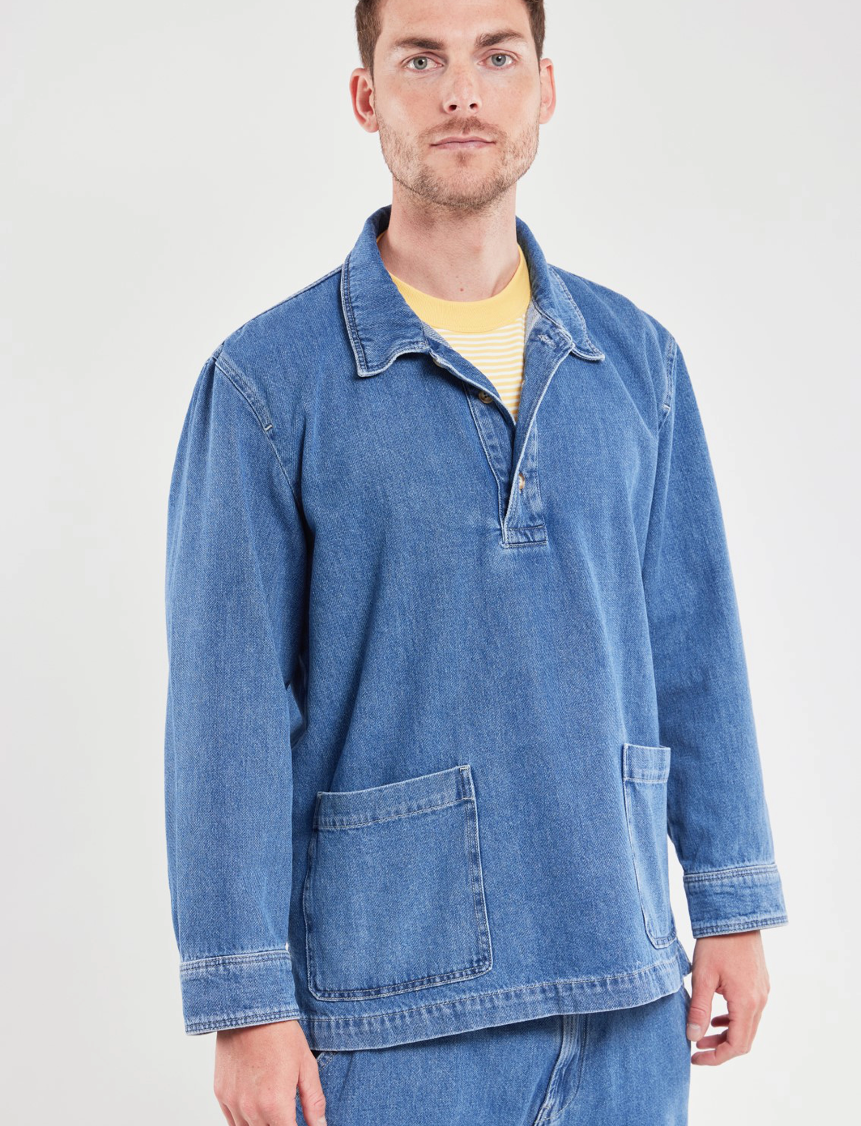 Armor Lux - Smock Denim Héritage - jean denim - 2