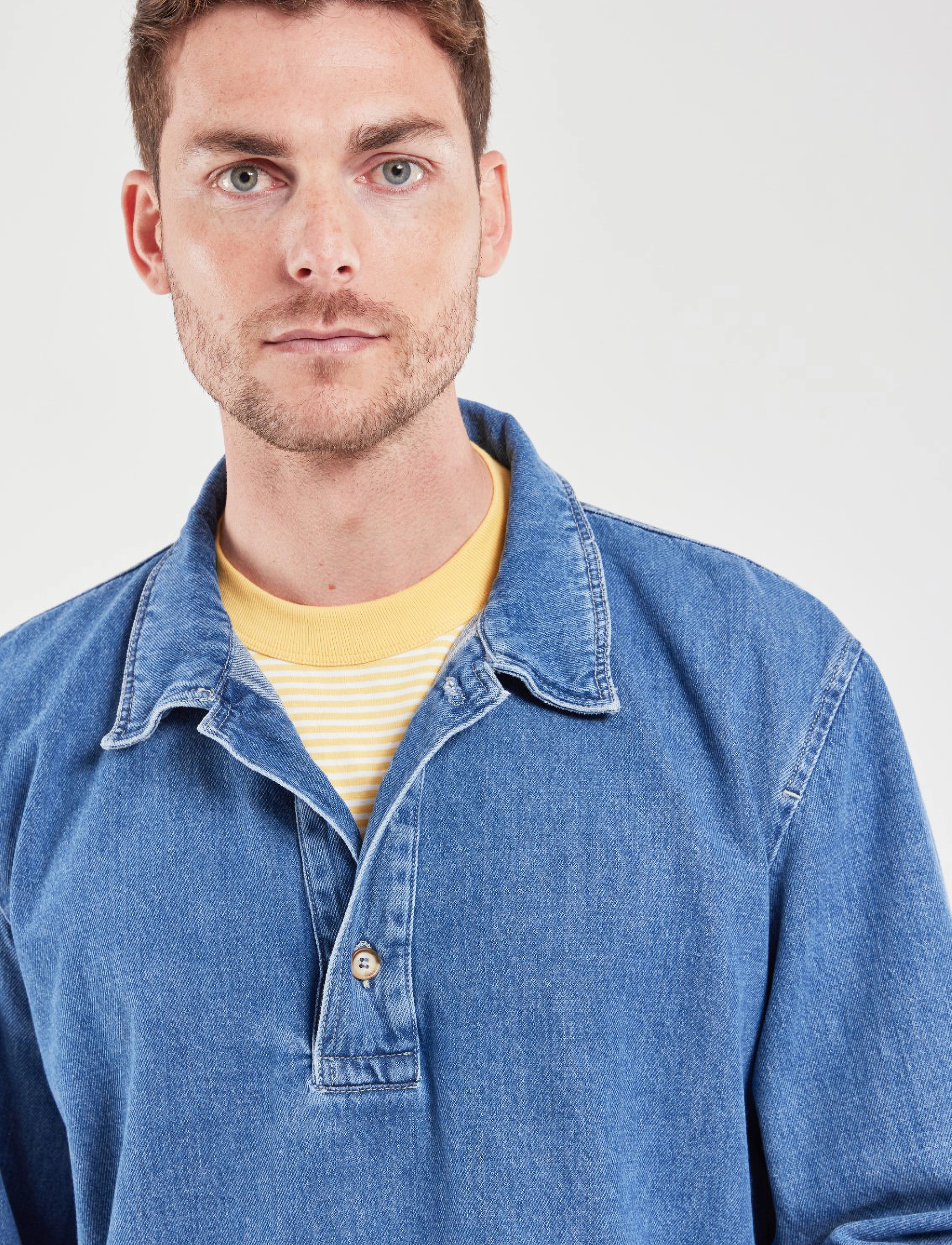 Armor Lux - Smock Denim Héritage - jean denim - 3