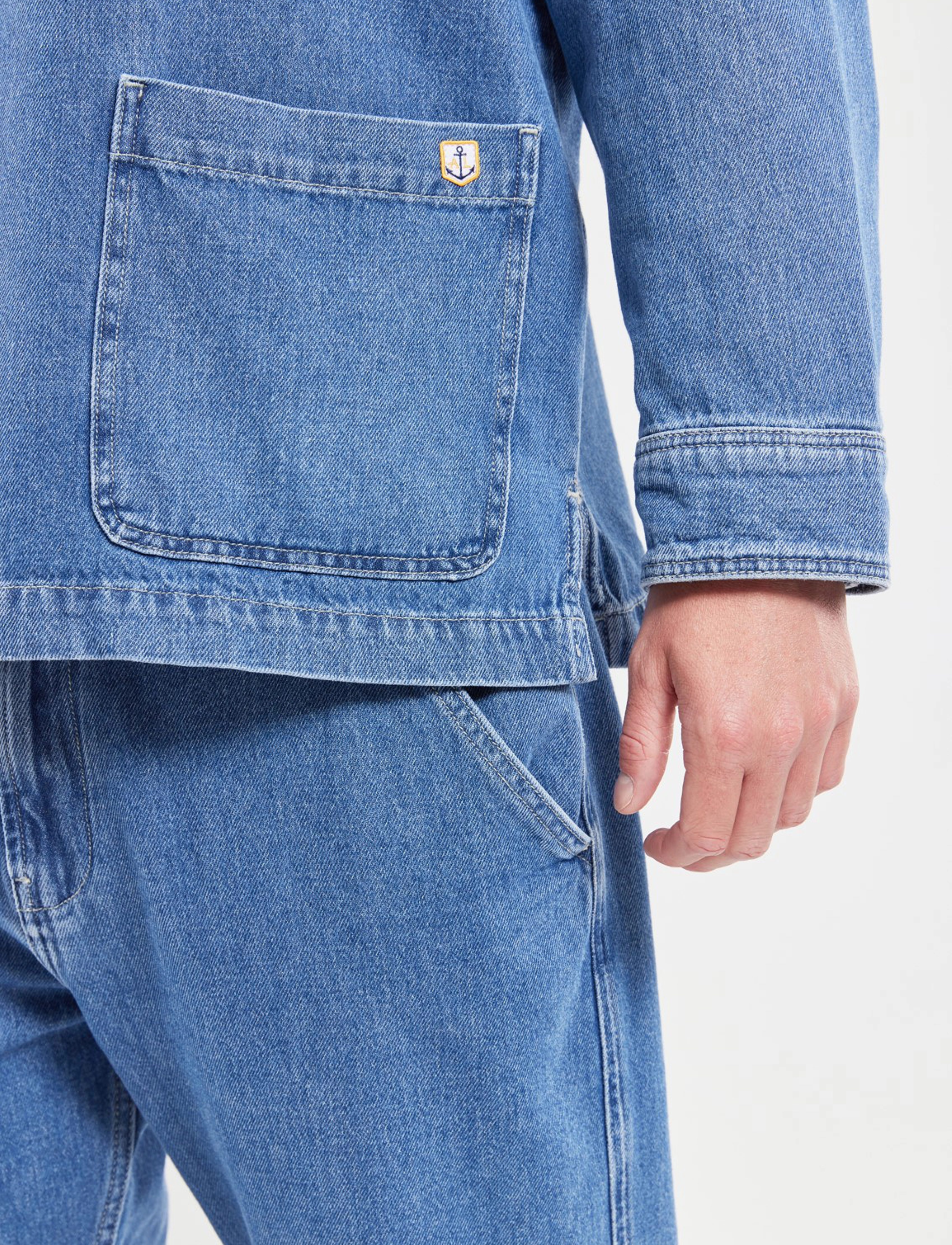 Armor Lux - Smock Denim Héritage - jean denim - 4