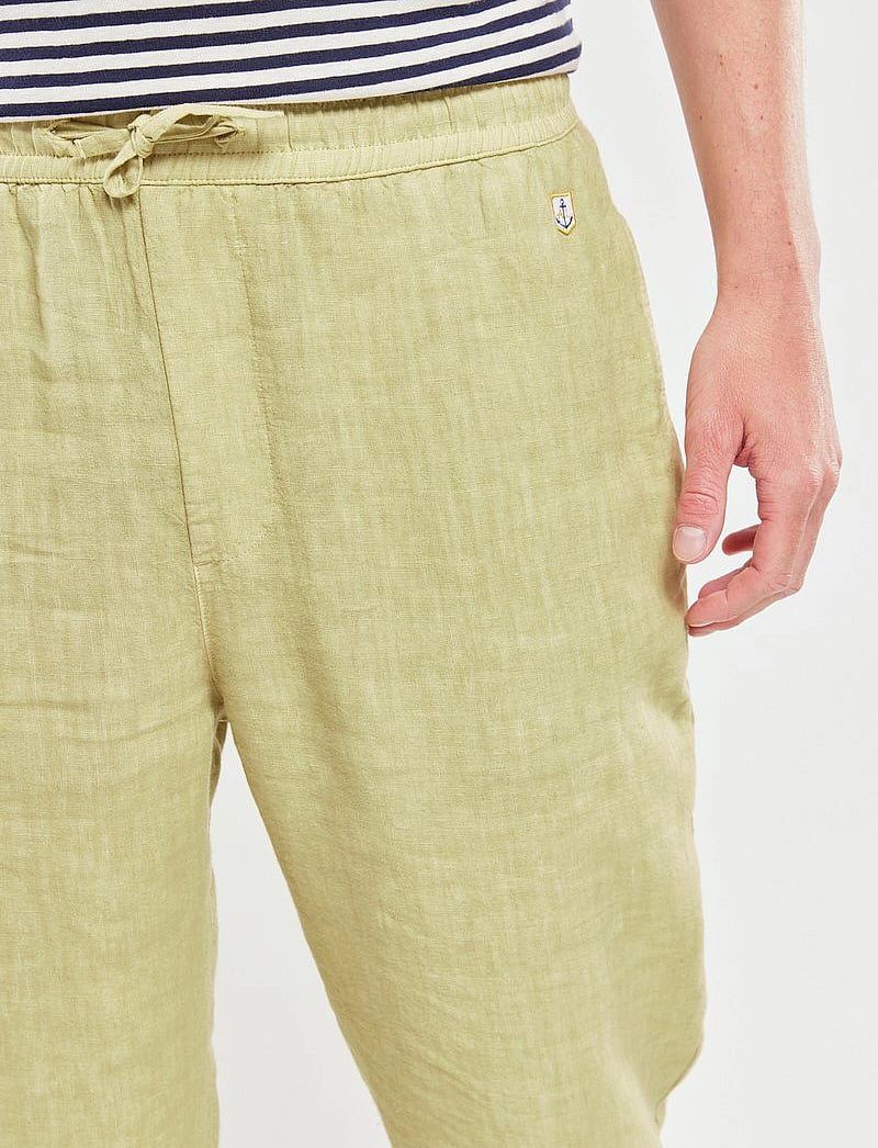 Armor Lux - Trousers Héritage - leinenhosen - pale olive - 4