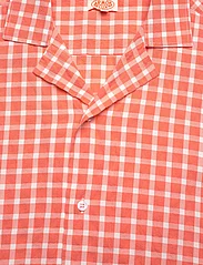 Armor Lux - Checked short-sleeved shirt - checkered shirts - carreaux coral - 5