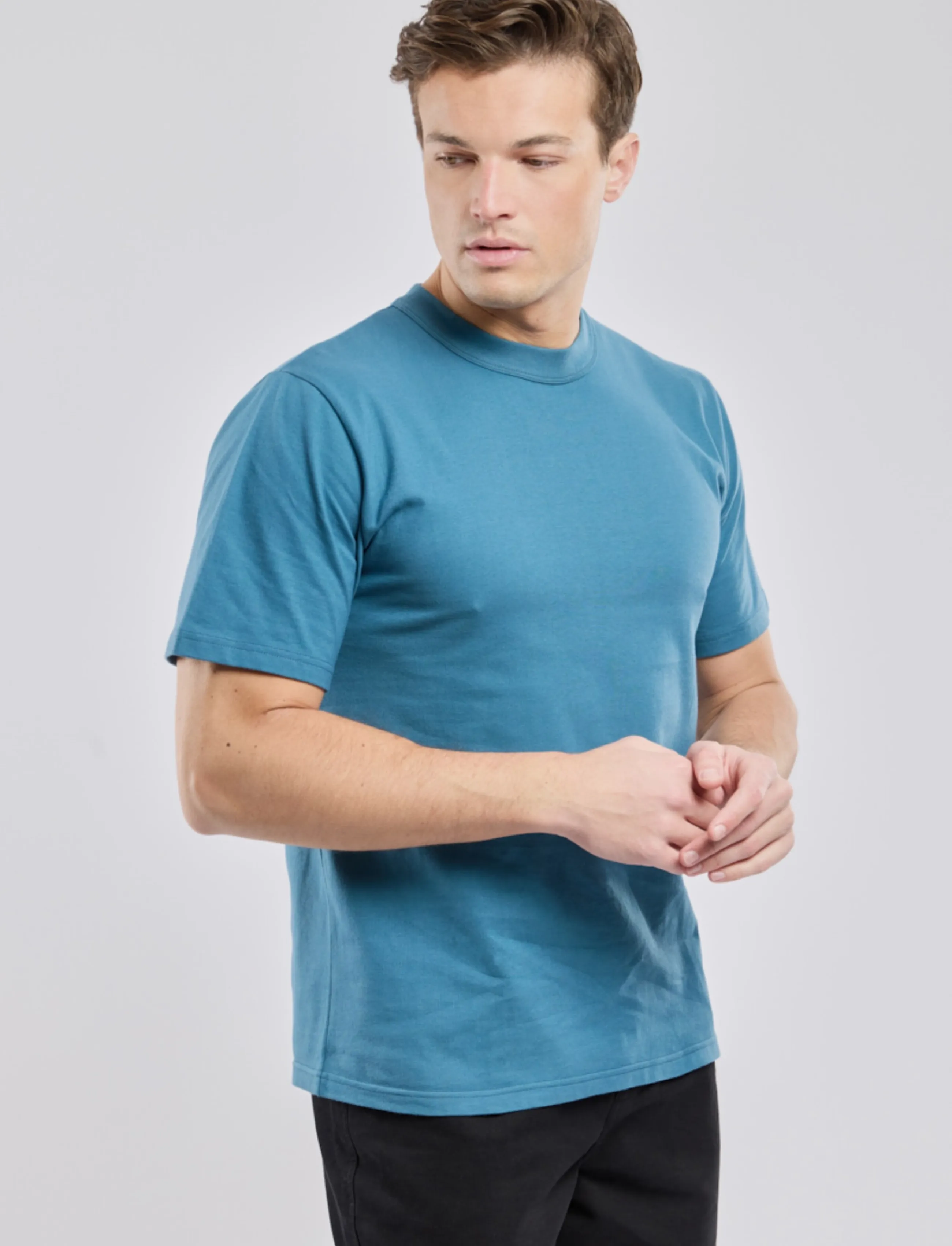 Armor Lux Basic T-Shirt Héritage - Kläder - TEAL / blue