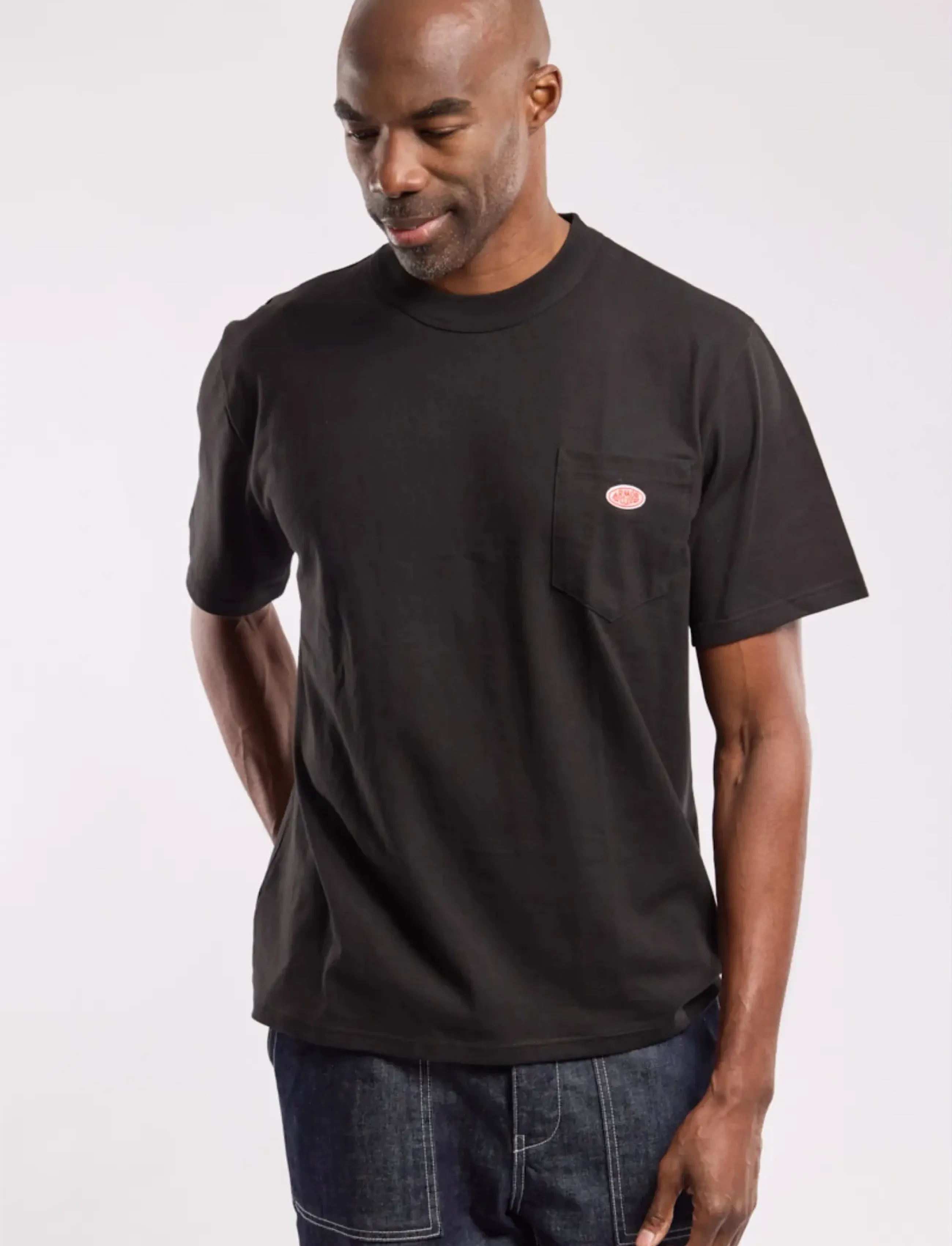 Armor Lux Basic Pocket T-Shirt Héritage, XXL, Black, T-Shirts > Kortærmede, Herre