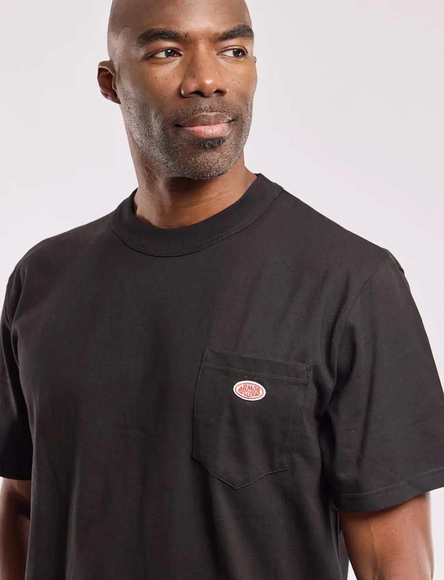 Armor Lux - Heritage pocket T-shirt GOTS - kurzärmelig - black - 3