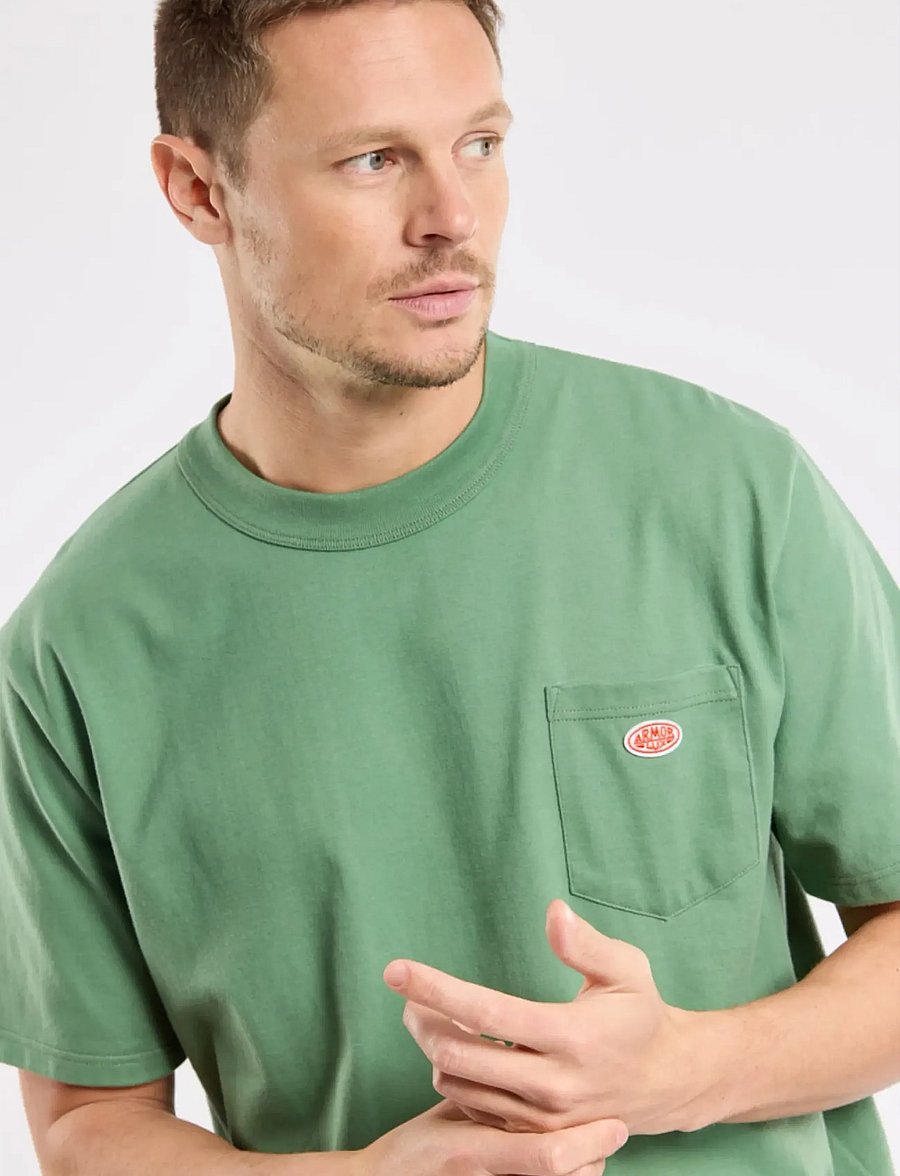 Armor Lux - Heritage pocket T-shirt GOTS - kurzärmelig - ivy - 4