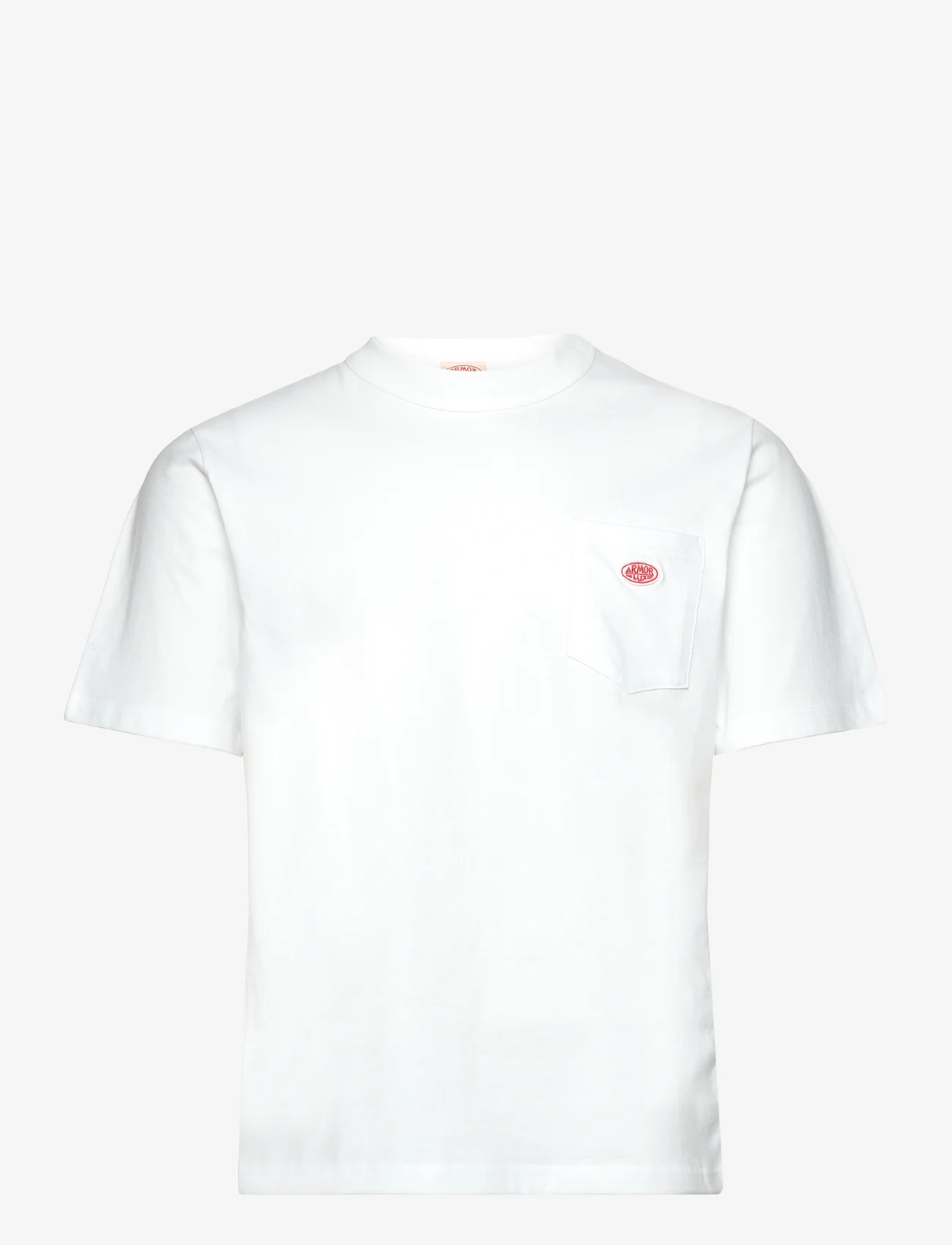 Armor Lux - Basic Pocket T-shirt Héritage - laveste priser - white - 0